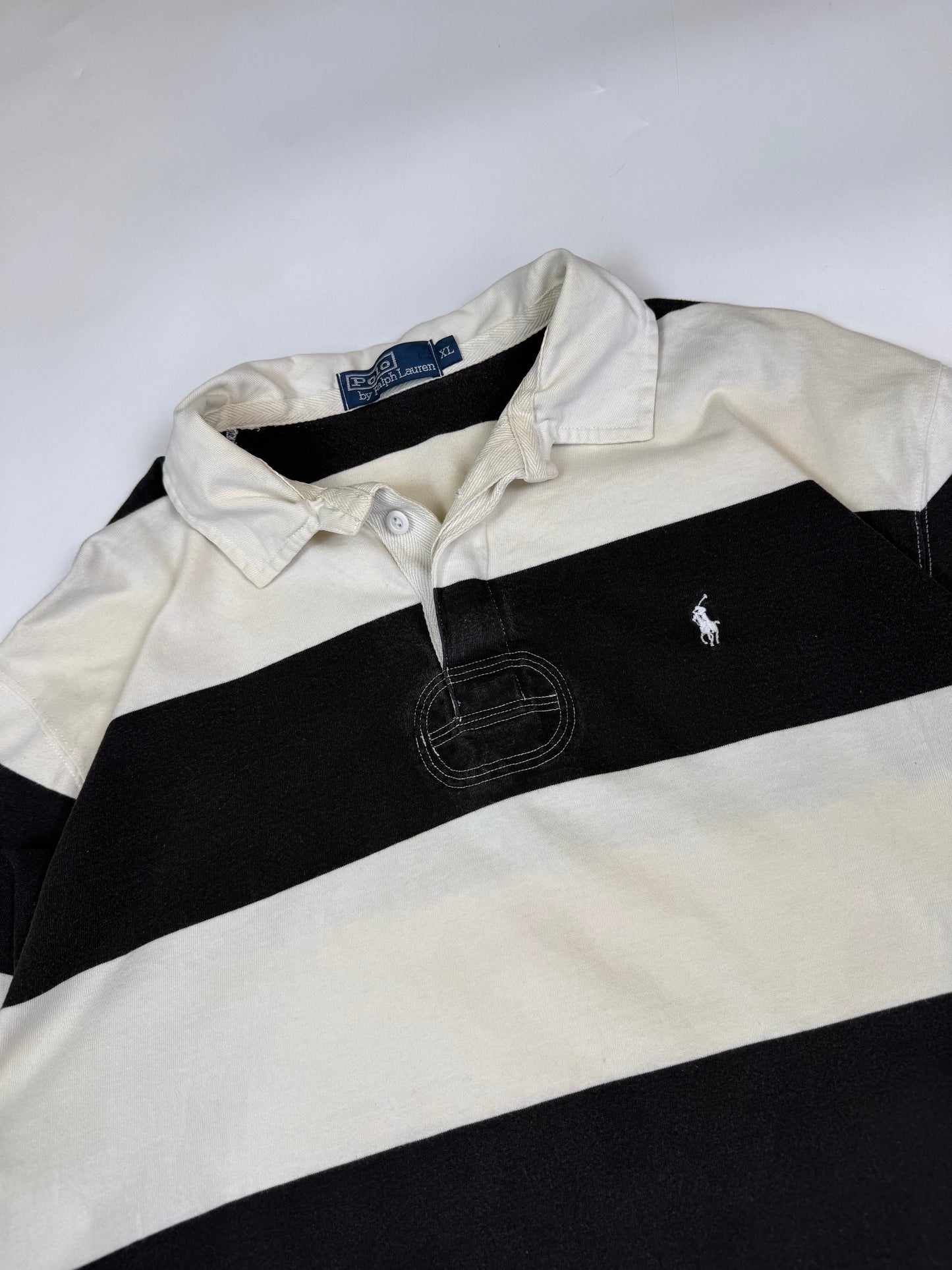 Vintage Polo Ralph Lauren striped rugby polo (XL)