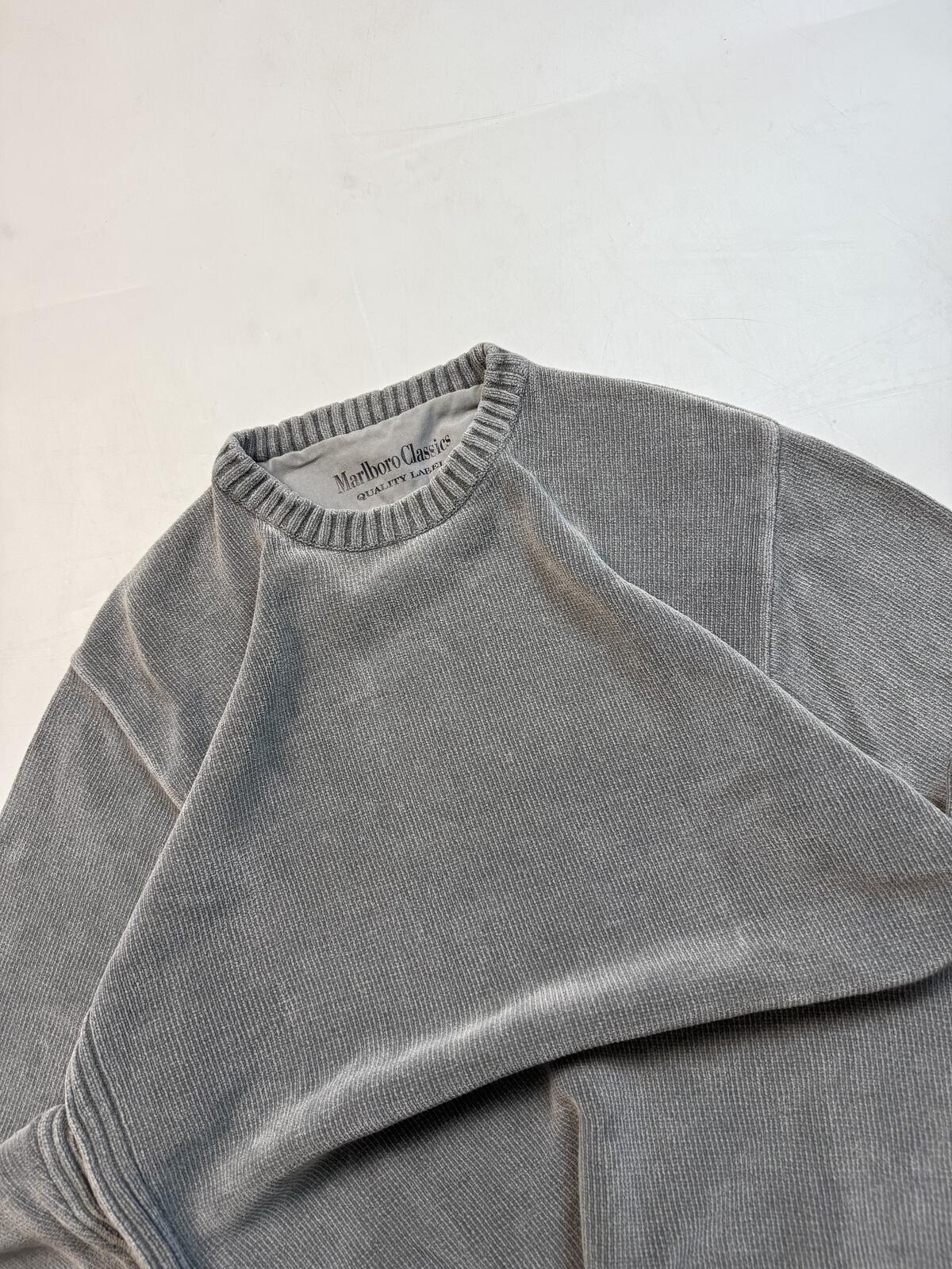 Marlboro classics washed chunky knit sweater (XXL)