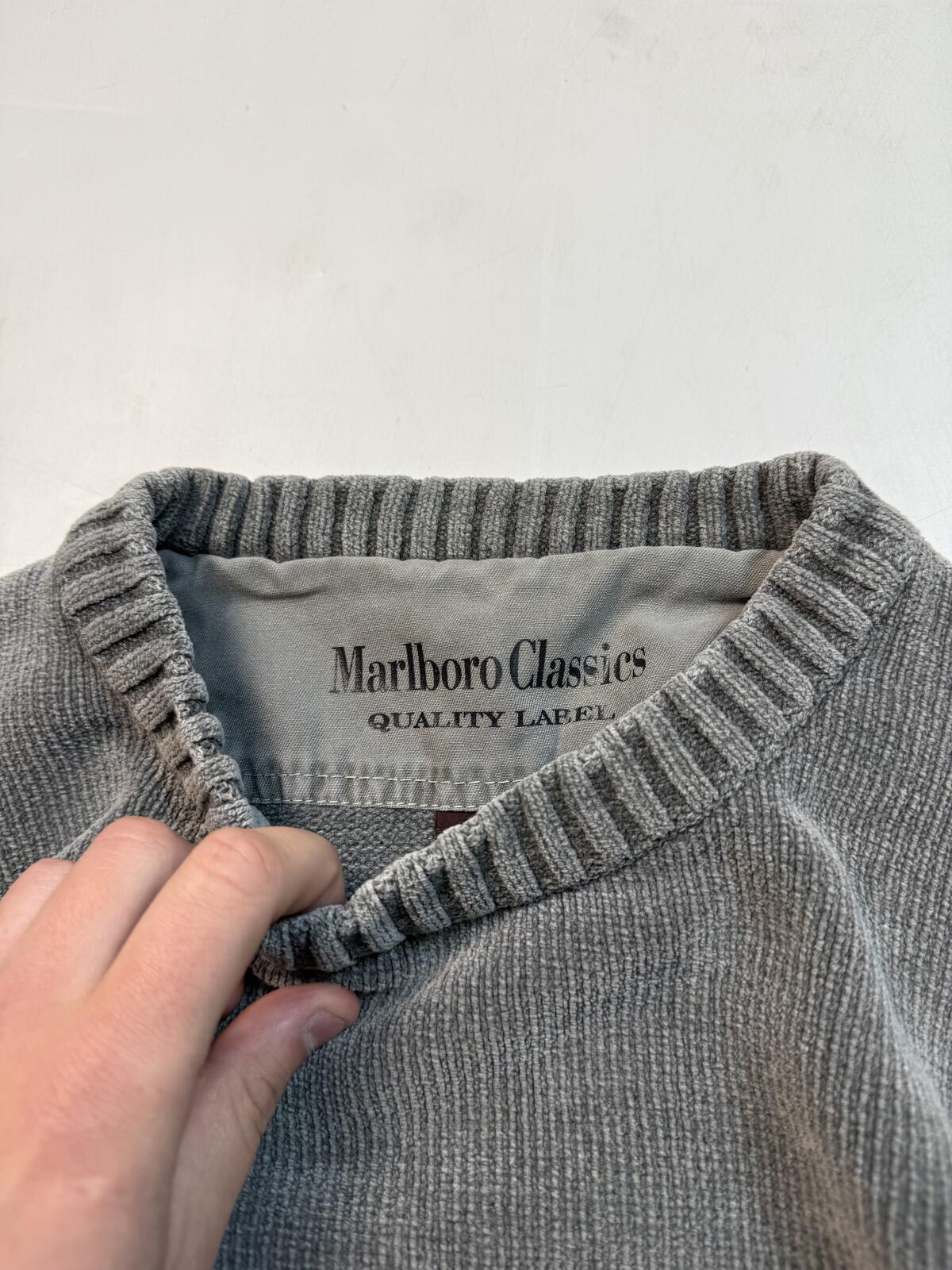 Marlboro classics washed chunky knit sweater (XXL)