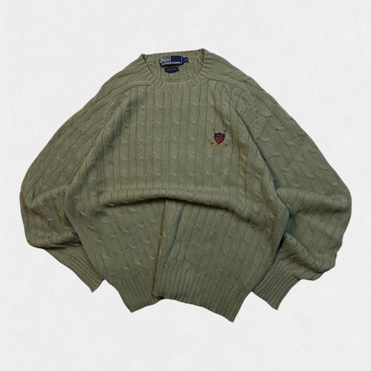 Vintage 90s Polo Ralph Lauren golf cable knit sweater (M)