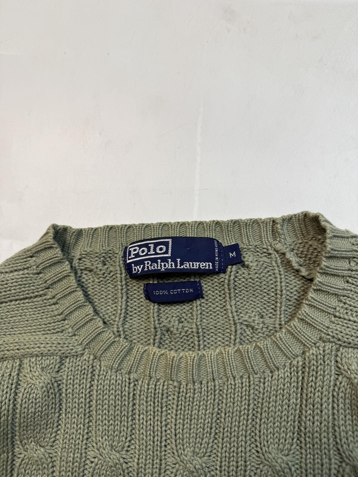 Vintage 90s Polo Ralph Lauren golf cable knit sweater (M)