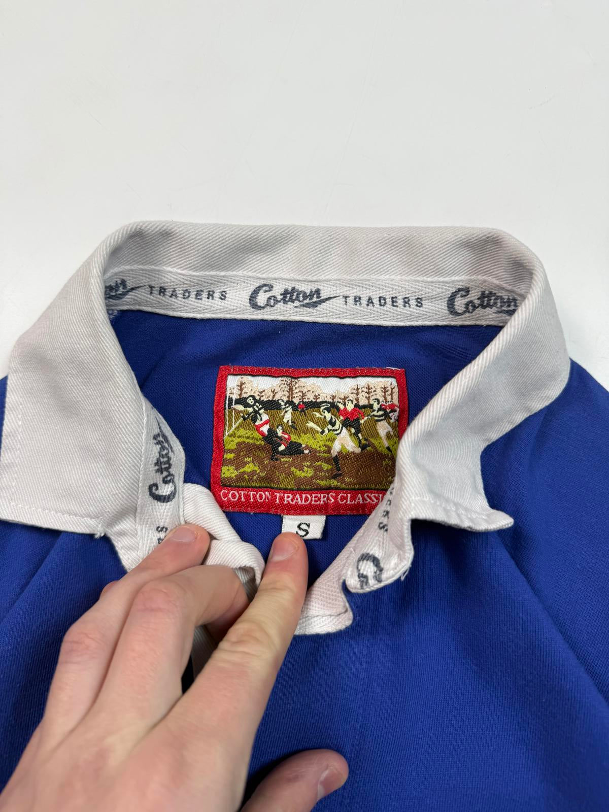 Vintage 90s France cotton traders rugby shirt (S)