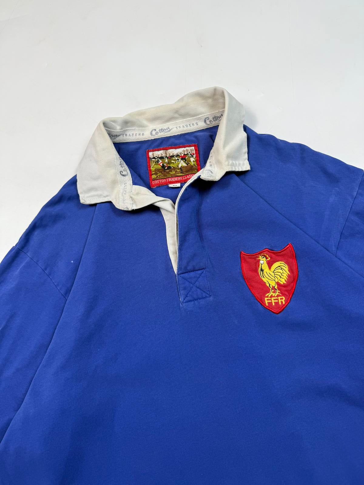 Vintage 90s France cotton traders rugby shirt (L)