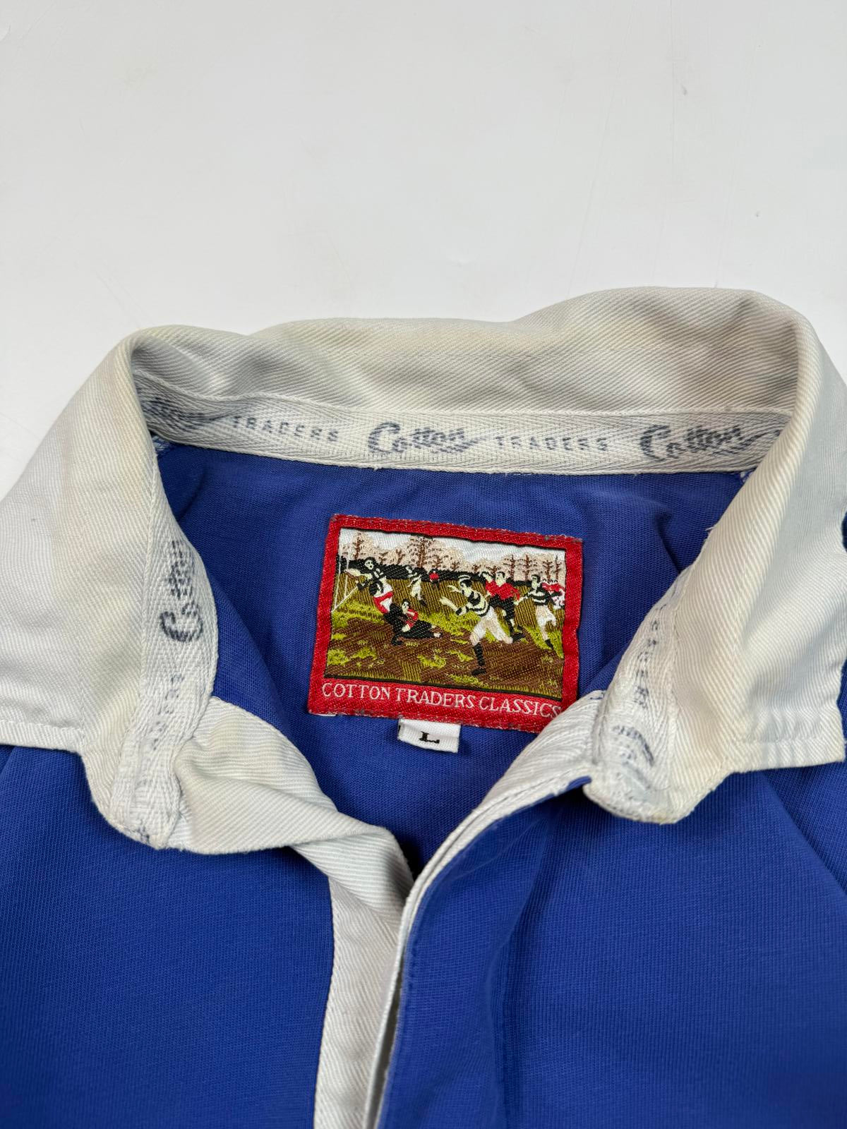 Vintage 90s France cotton traders rugby shirt (L)