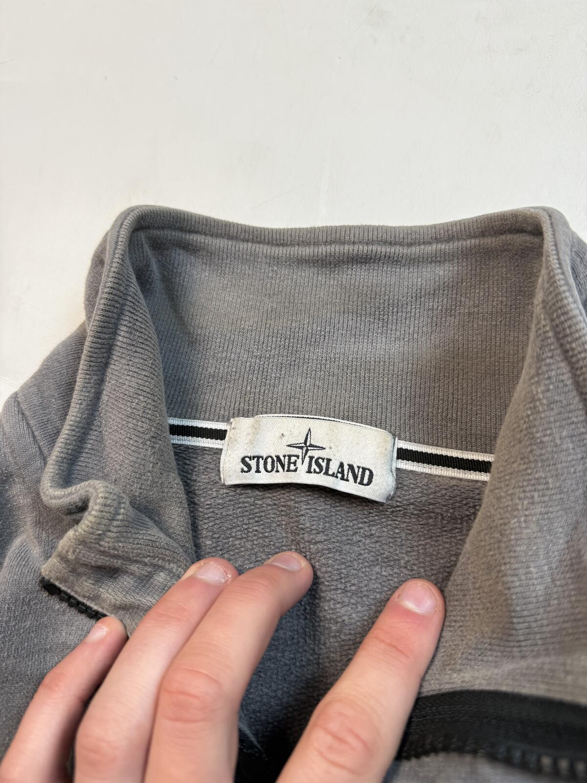 Stone Island AW14 Garment dyed quarter zip sweatshirt (XXL)