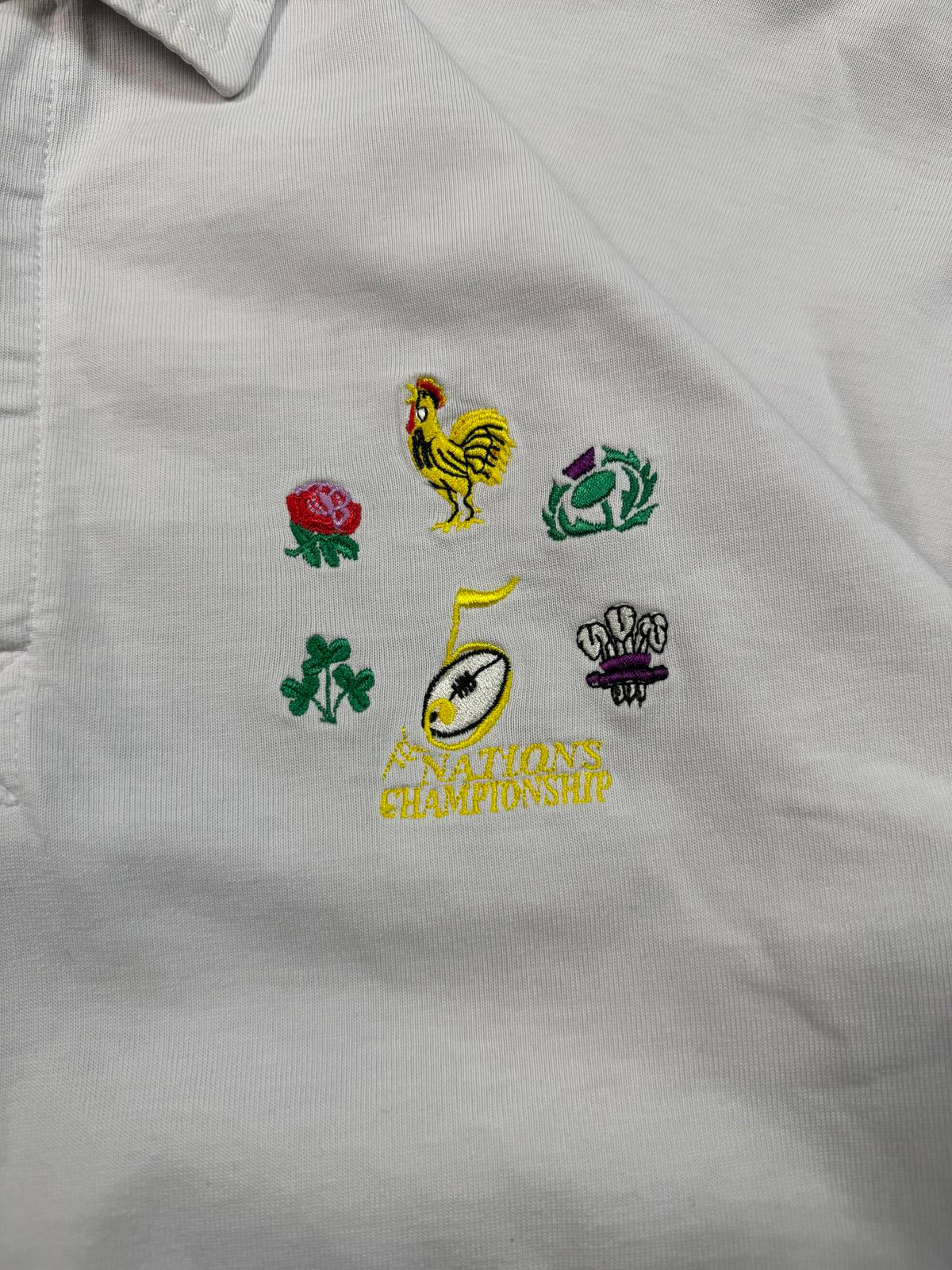 Vintage 90s 5 nations rugby union shirt (L)