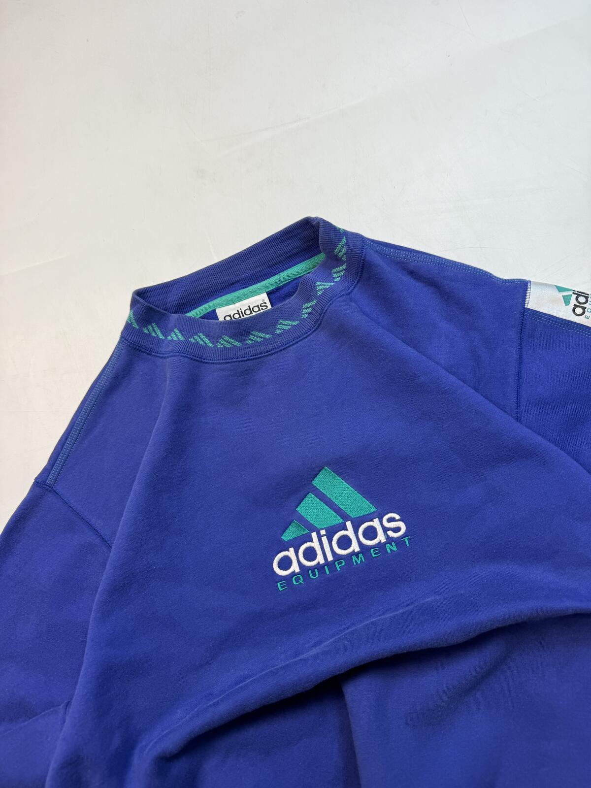 Vintage 90s adidas equipment centre logo sweatshirt (L)