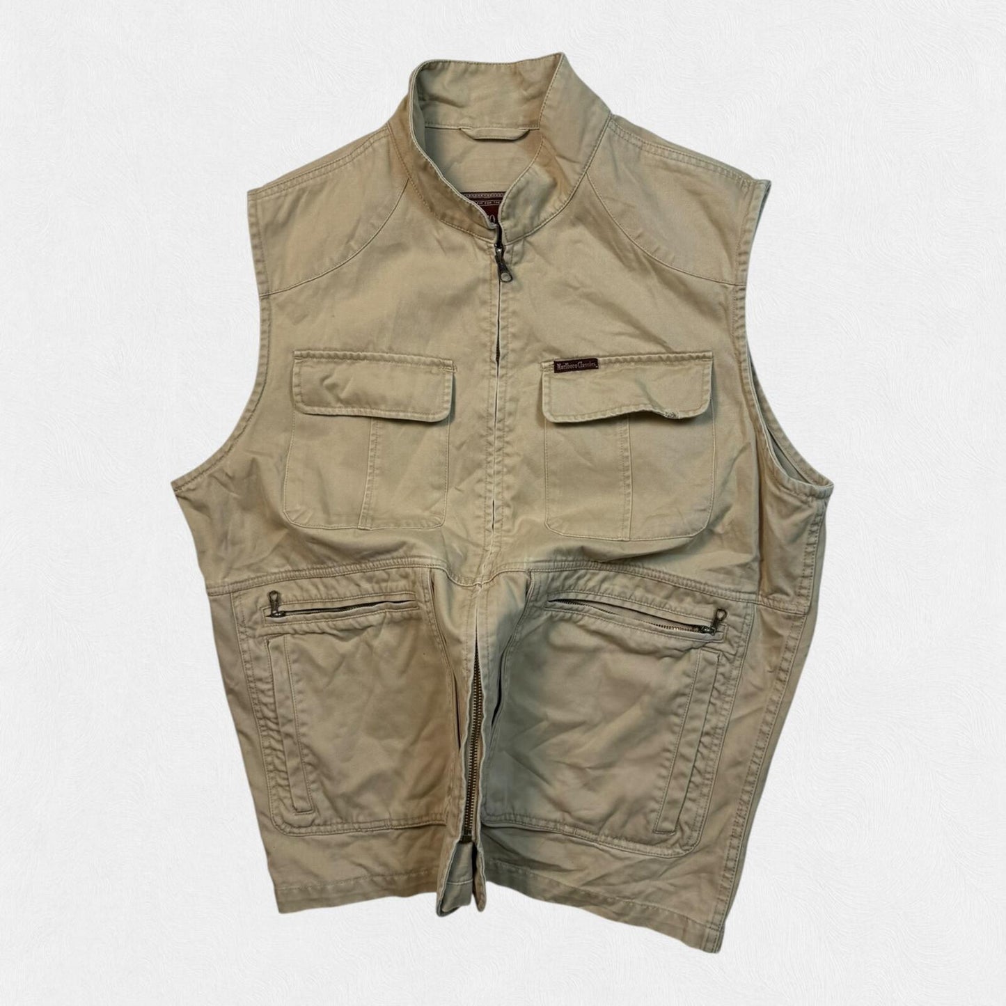 Vintage 90s Marlboro classics utility vest jacket (XL)