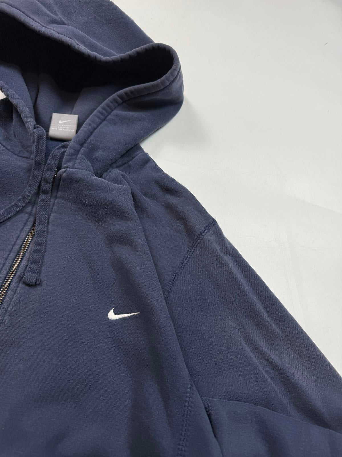 Vintage Nike mini swoosh zip up hoodie (L)