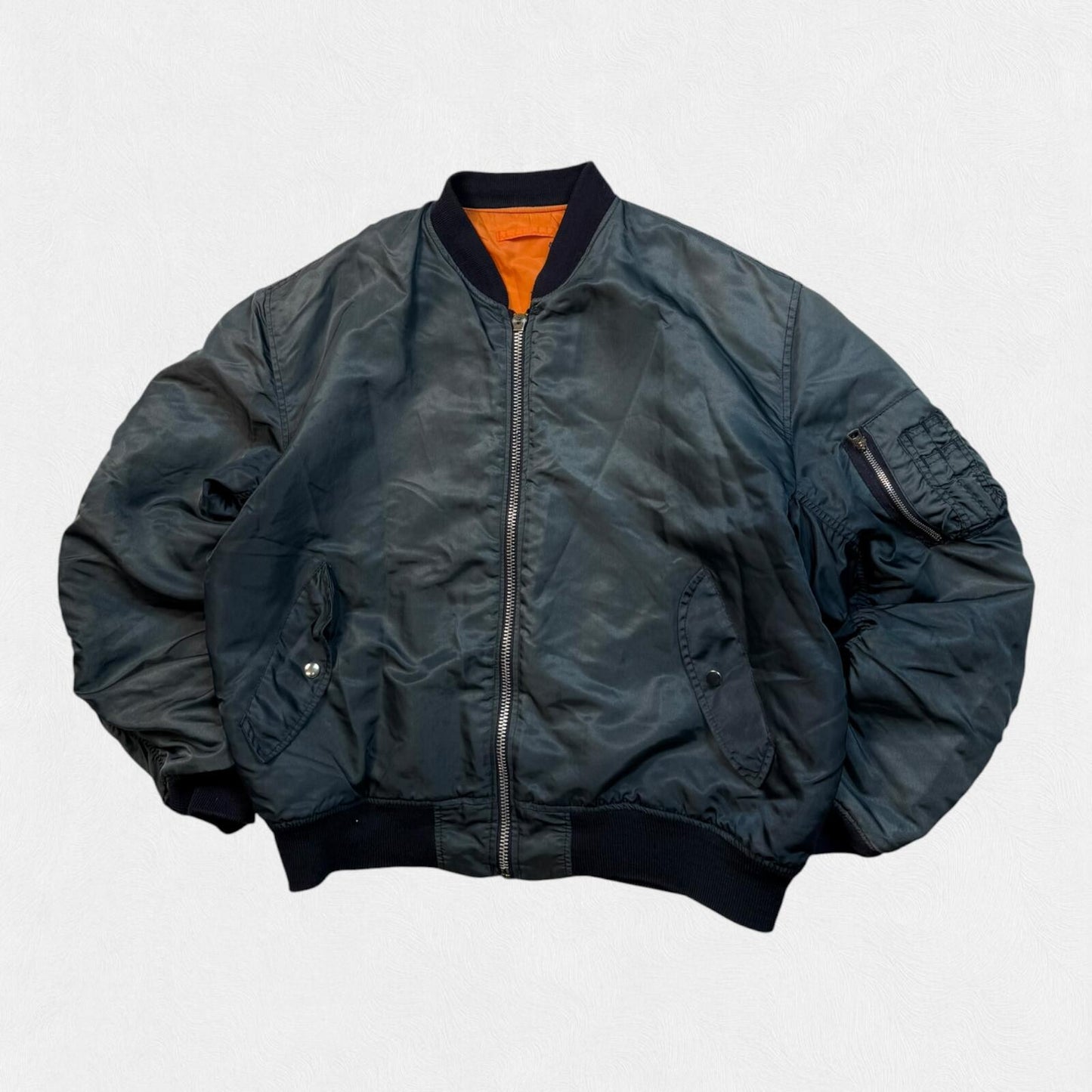Vintage 90s MA-1 military flight bomber jacket (L)