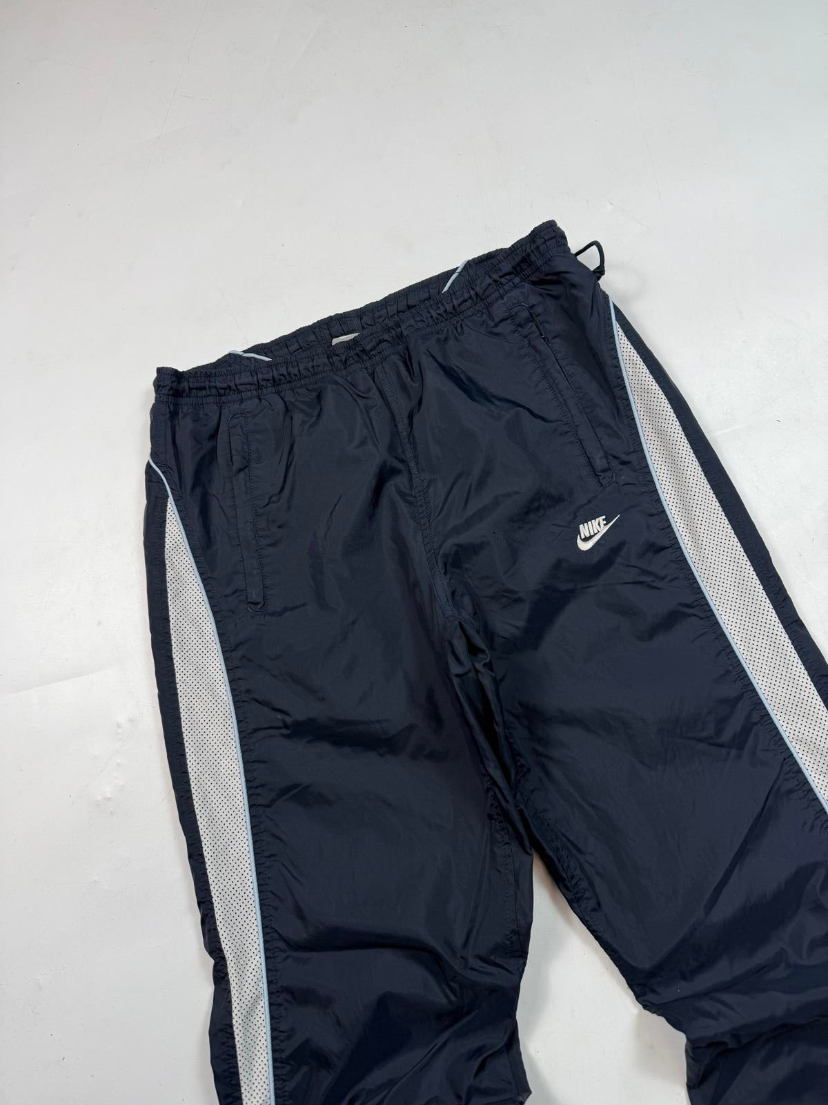 Vintage Nike side stripe baggy track pants (S)