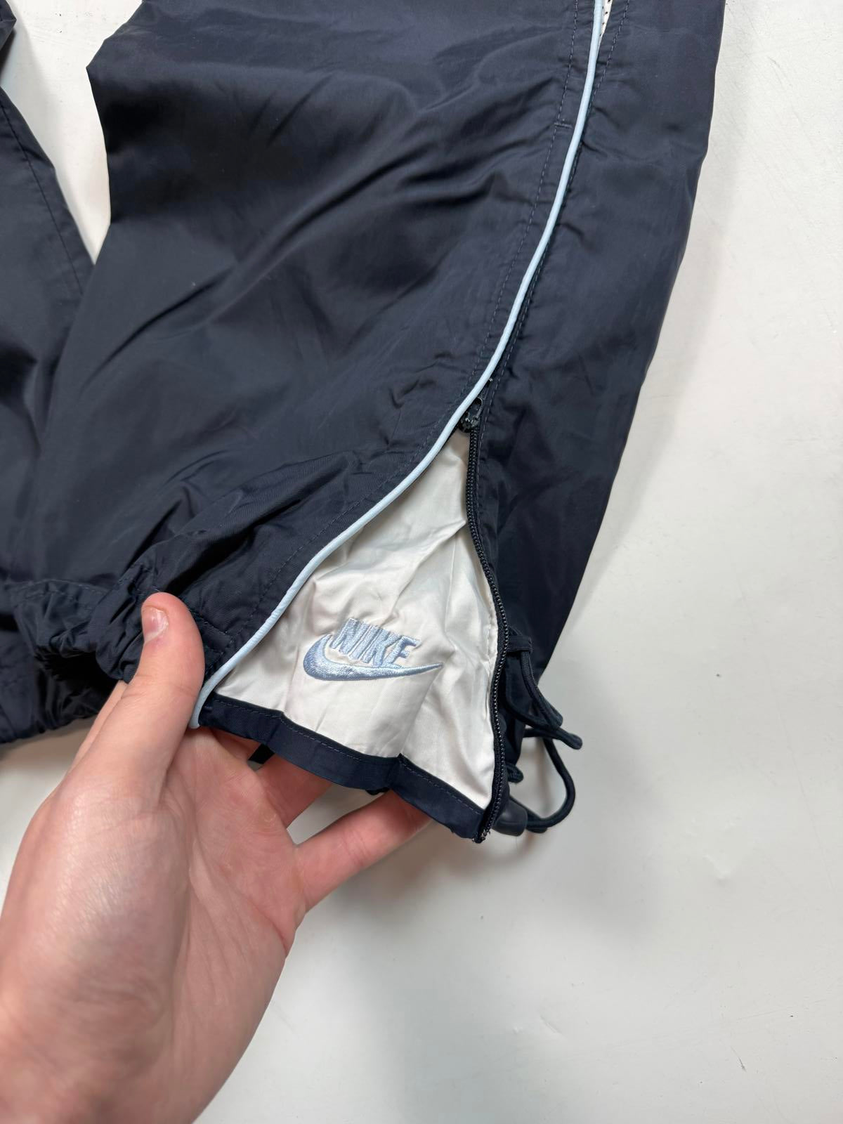 Vintage Nike side stripe baggy track pants (S)