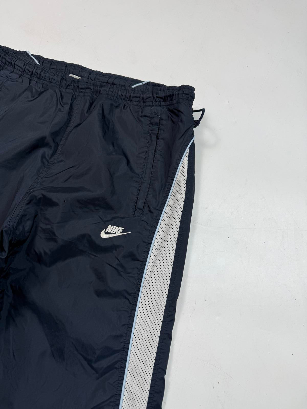 Vintage Nike side stripe baggy track pants (S)