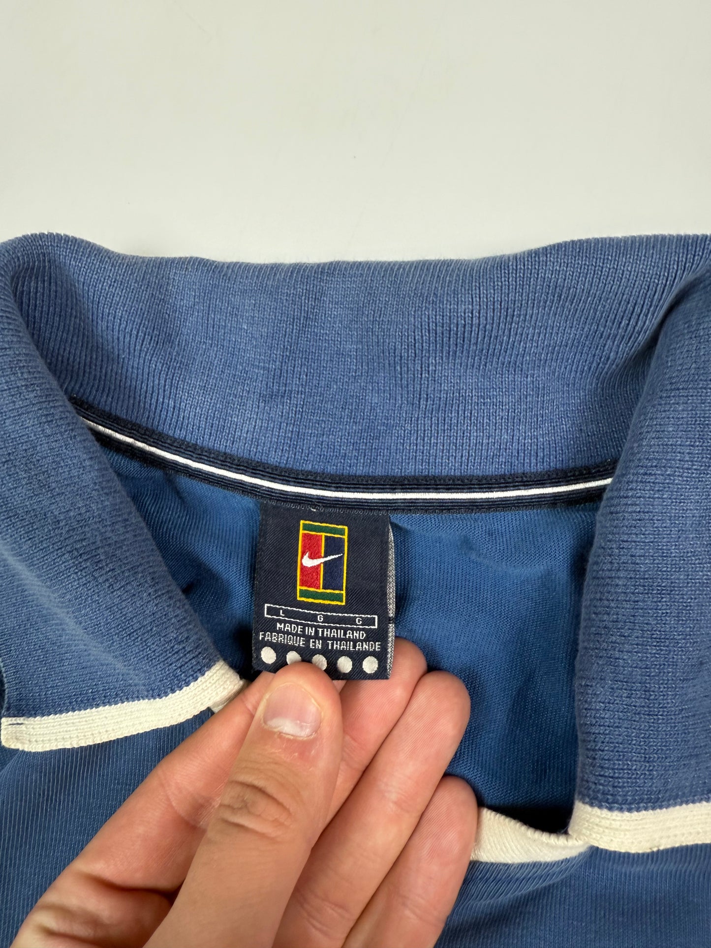 Vintage Nike Court long sleeve polo shirt (L)