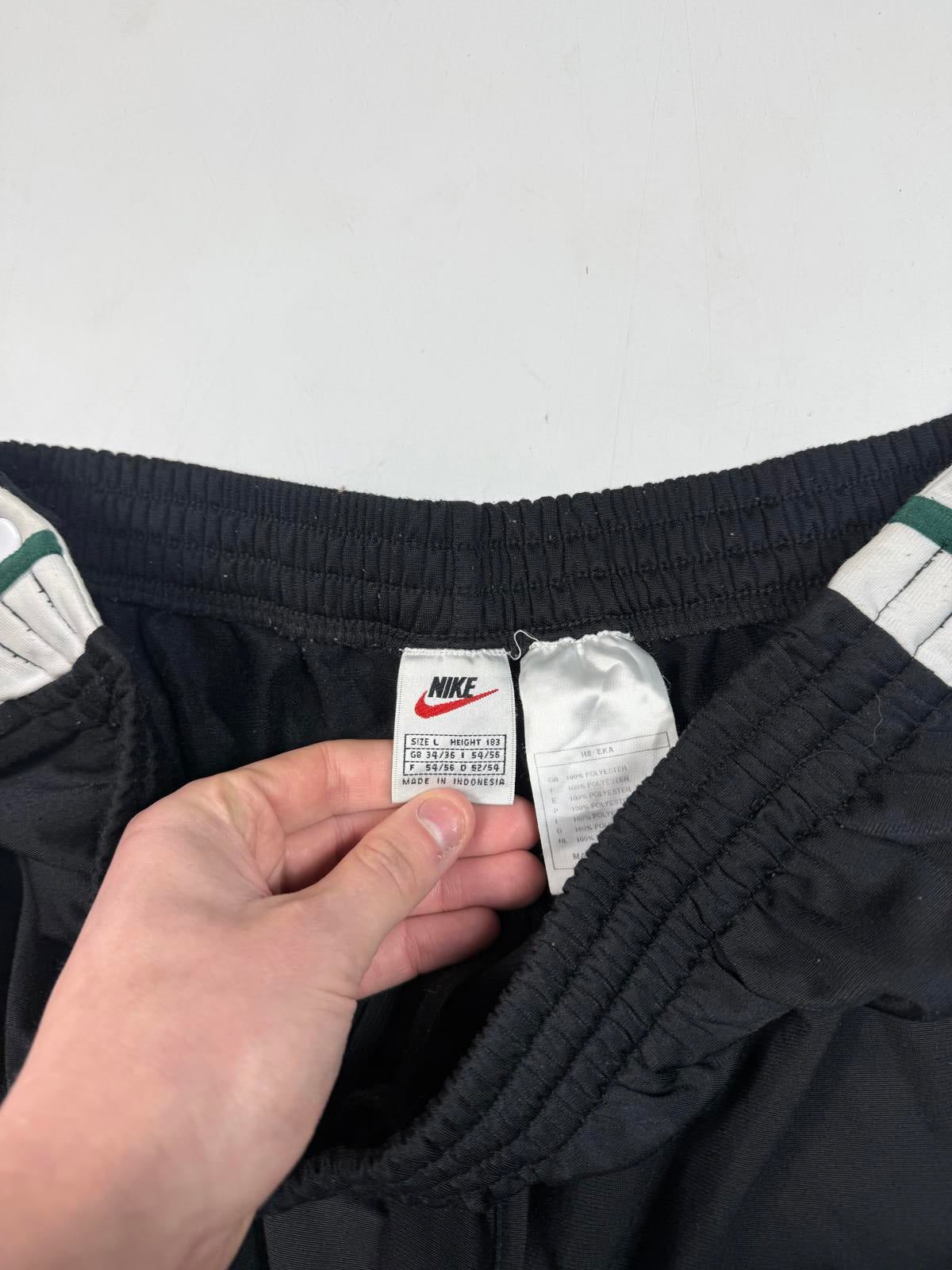 Vintage 90s Nike side stripe baggy track pants (L)
