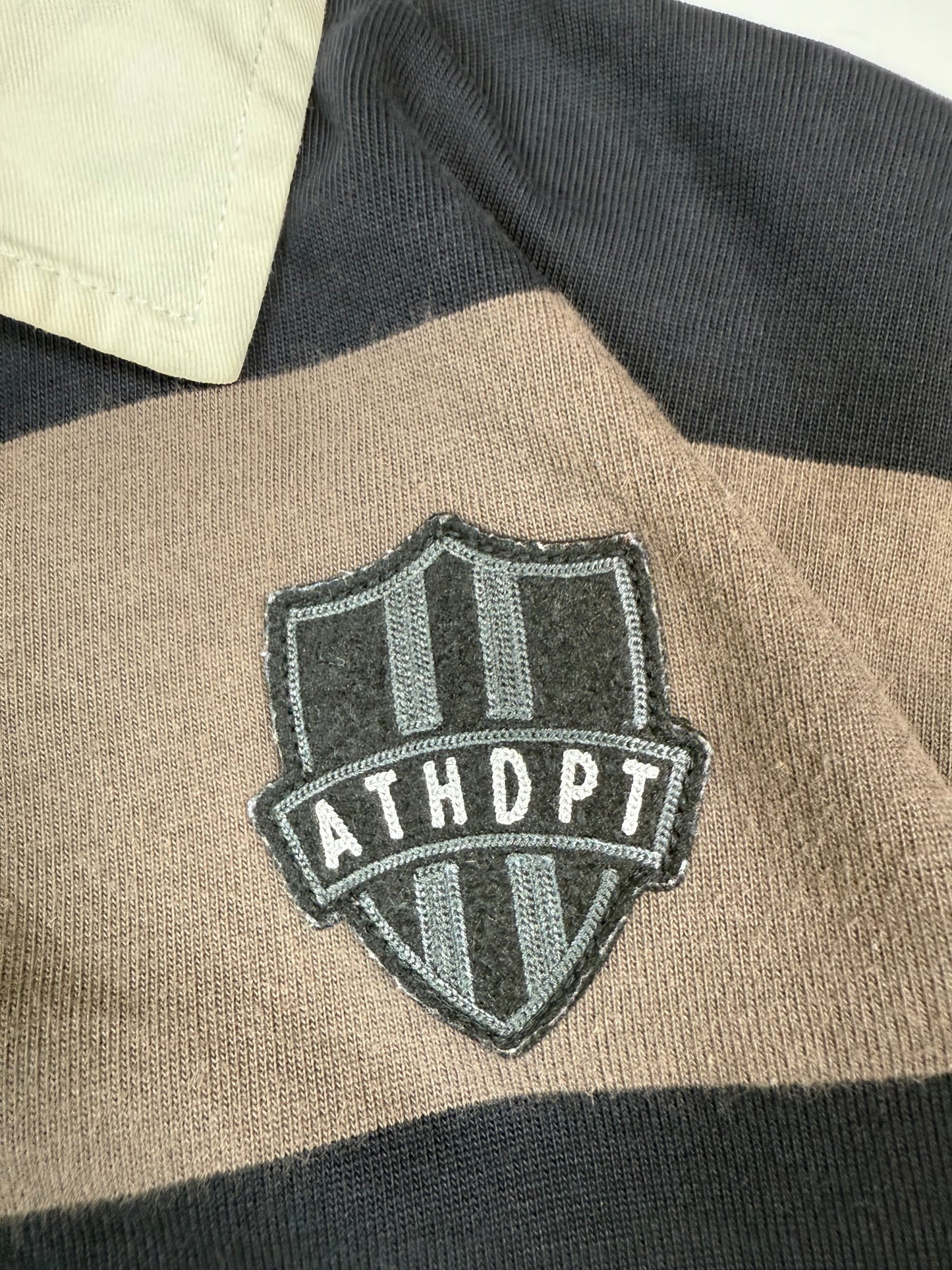 Vintage Nike athletic dept striped rugby polo (XL)