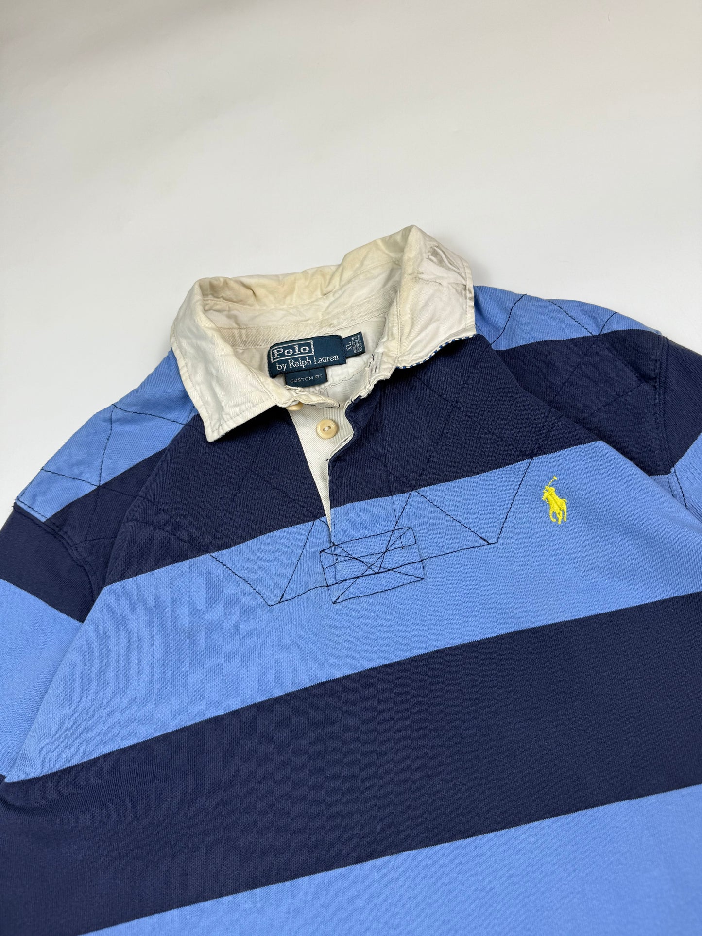 Vintage Polo Ralph Lauren striped rugby polo (XL)