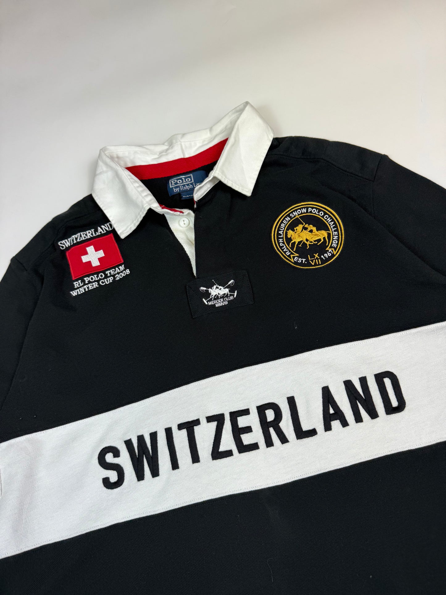 Vintage Polo Ralph Lauren Switzerland winter cup rugby polo shirt (XXL)