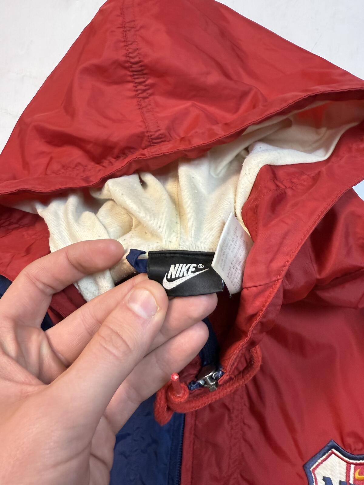 Vintage 90s Nike colour block hooded track jacket (M)