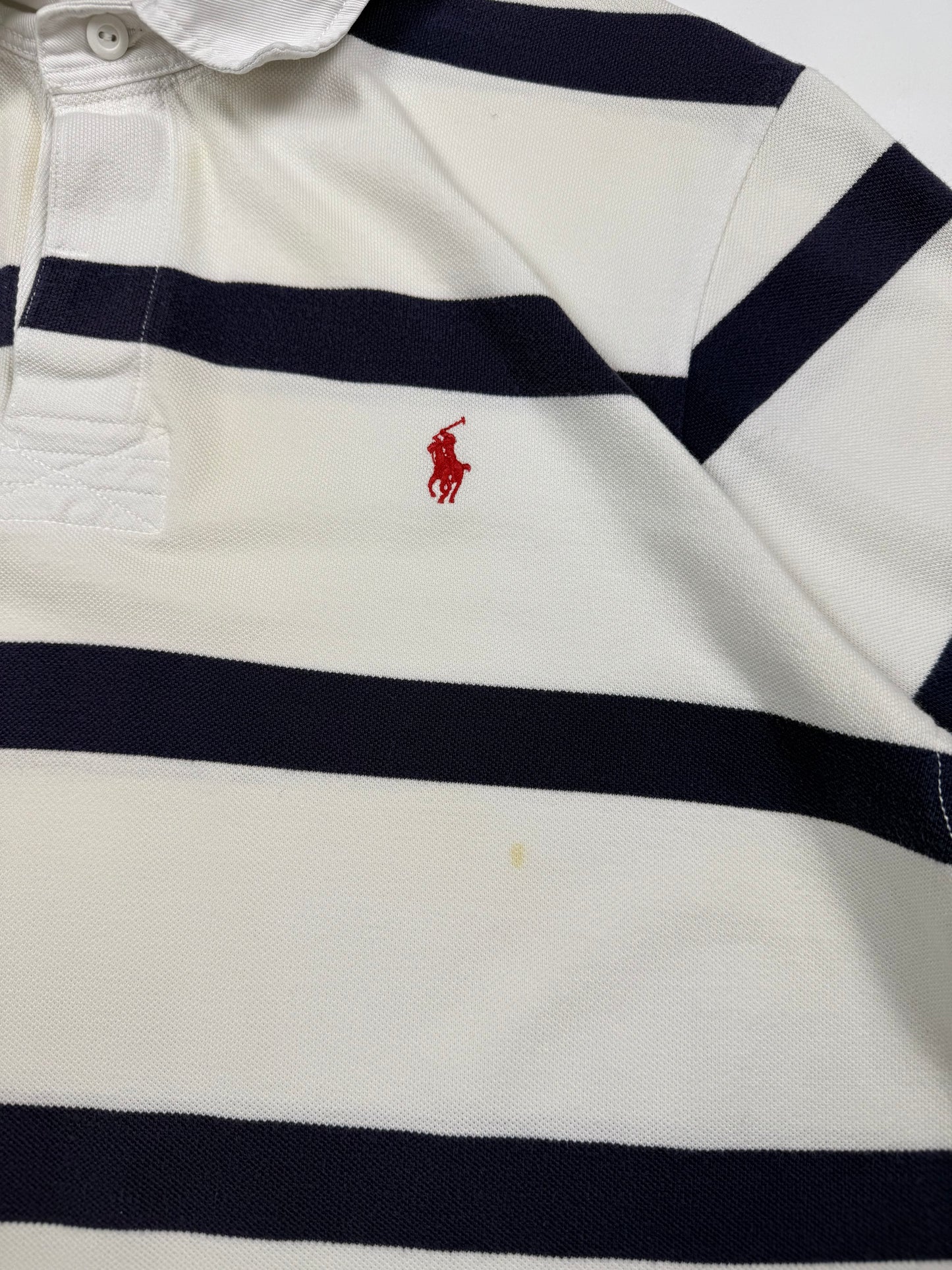 Vintage Polo Ralph Lauren striped rugby polo shirt (XL)