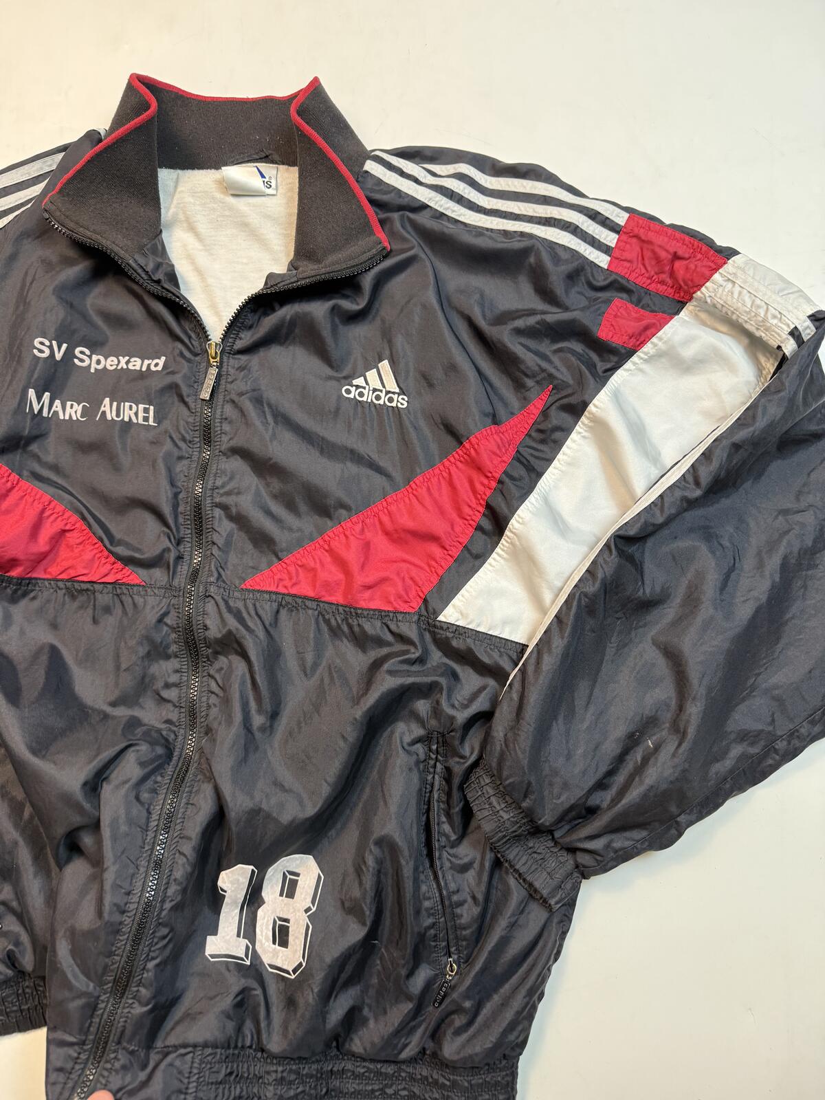 Vintage 90s Adidas colour block track jacket (XL)