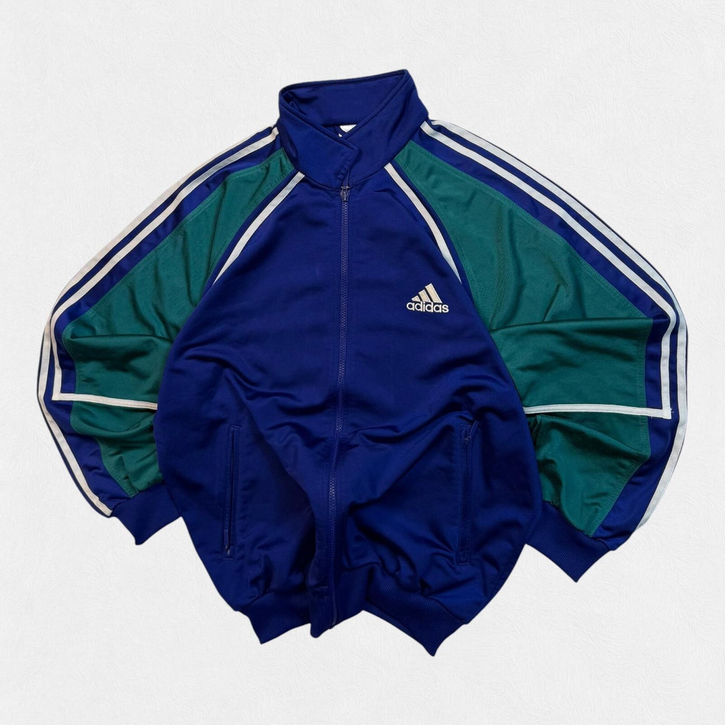 Vintage 90s Adidas originals colour block track top (M)