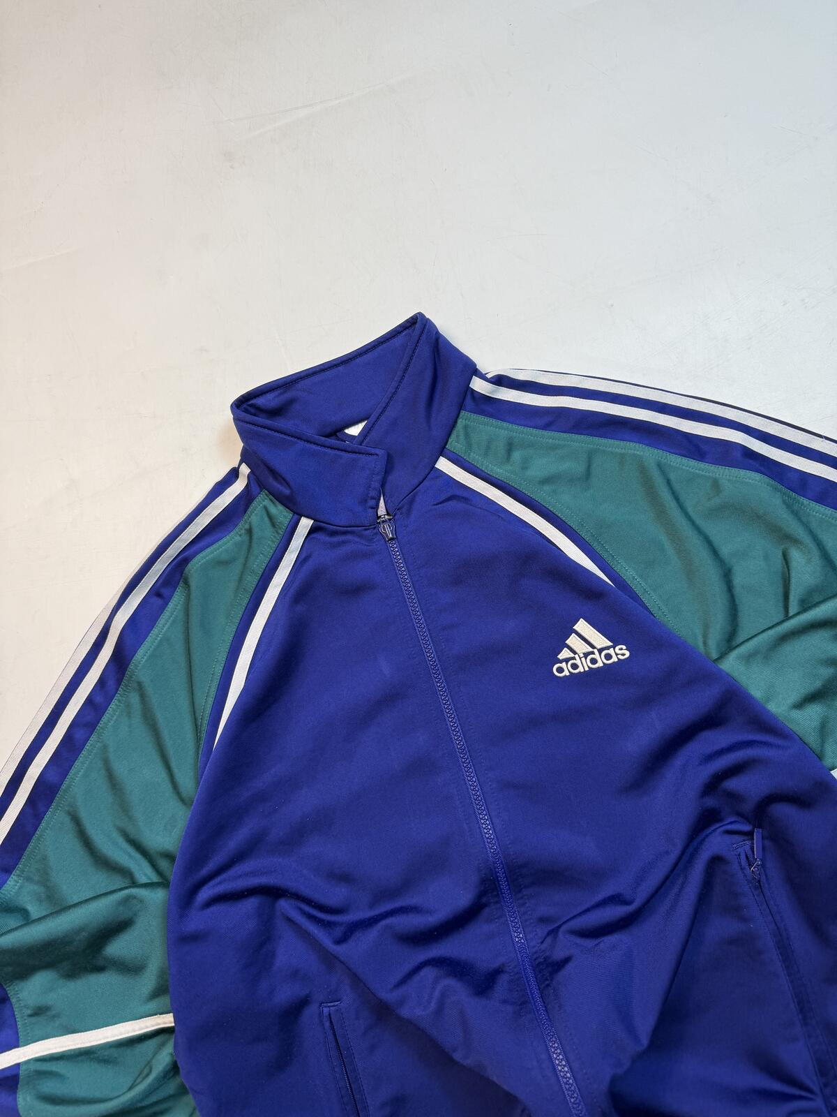 Vintage 90s Adidas originals colour block track top (M)
