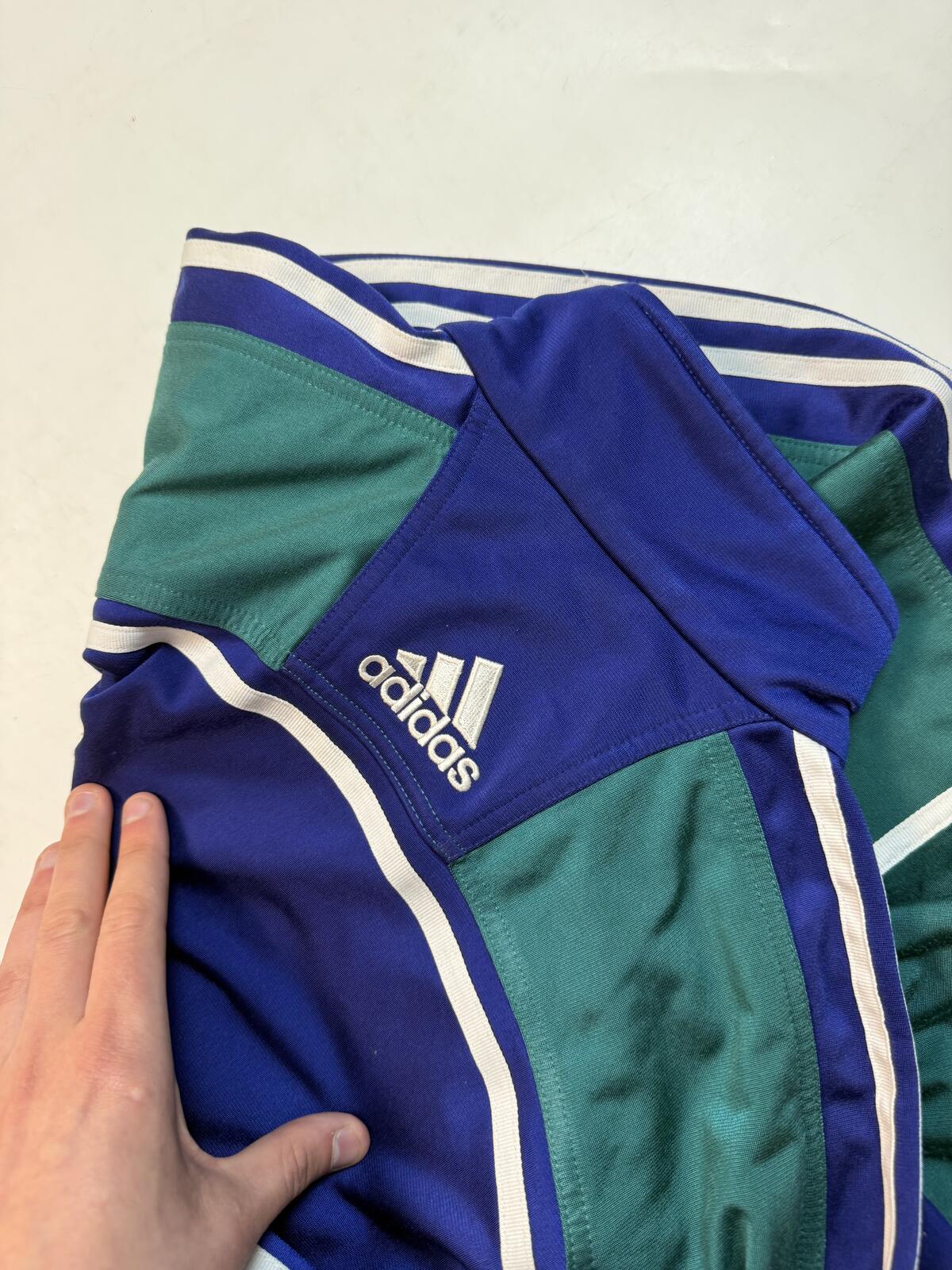 Vintage 90s Adidas originals colour block track top (M)