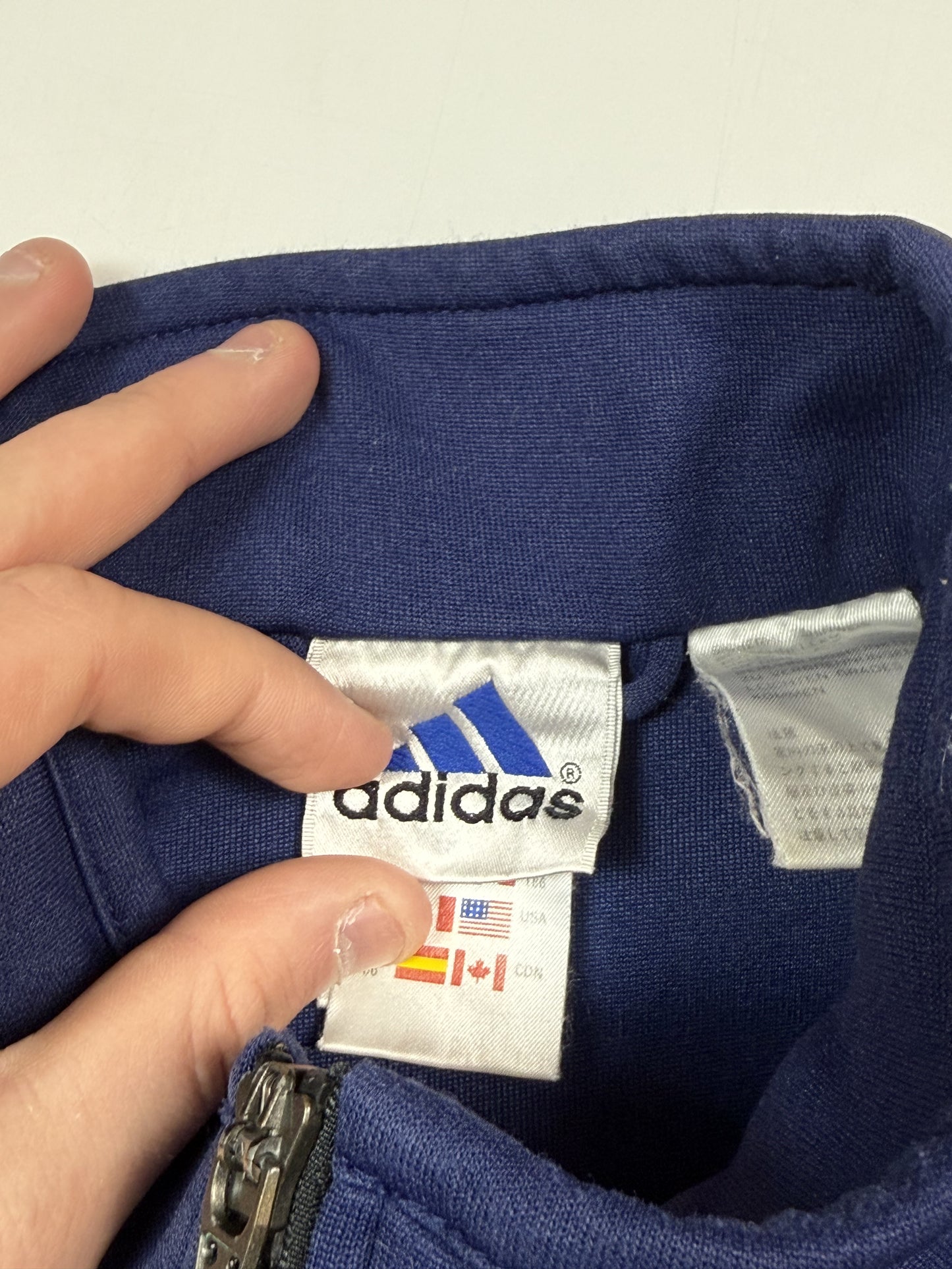 Vintage 90s Adidas football track jacket (L)