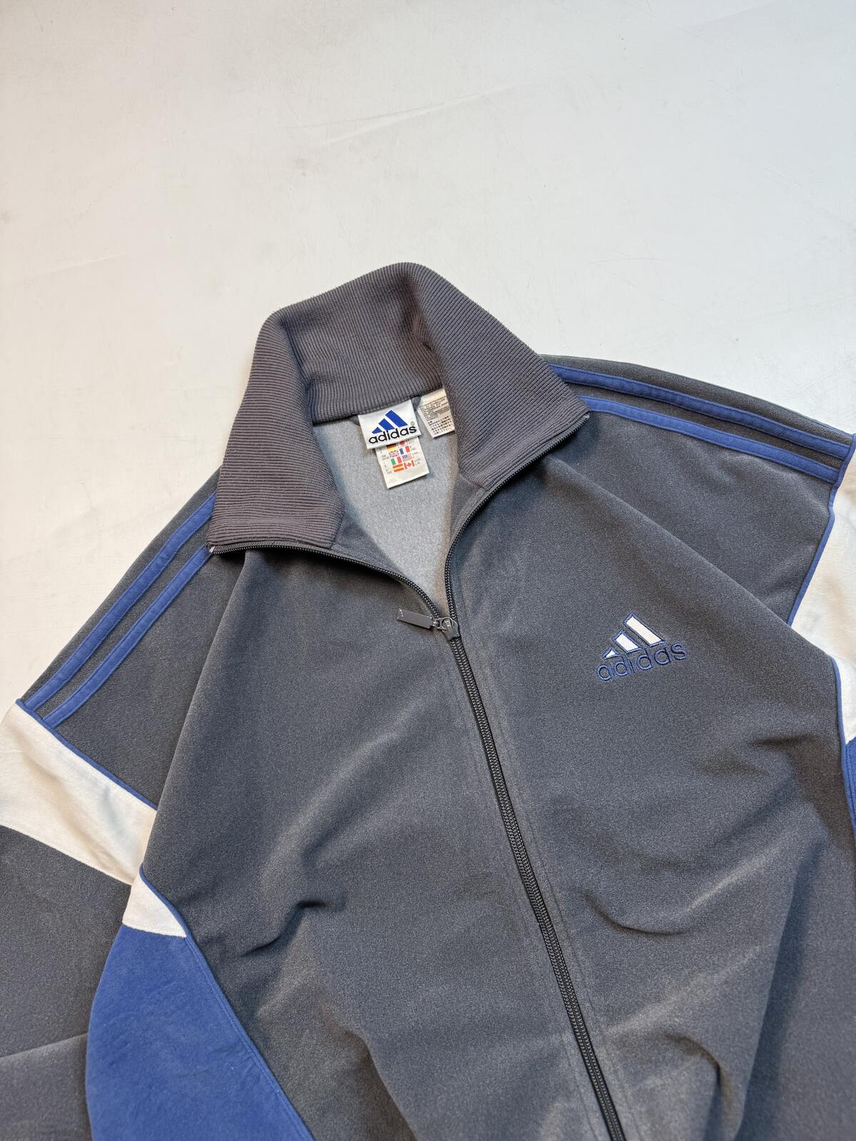 Vintage 90s adidas velour track top (L)