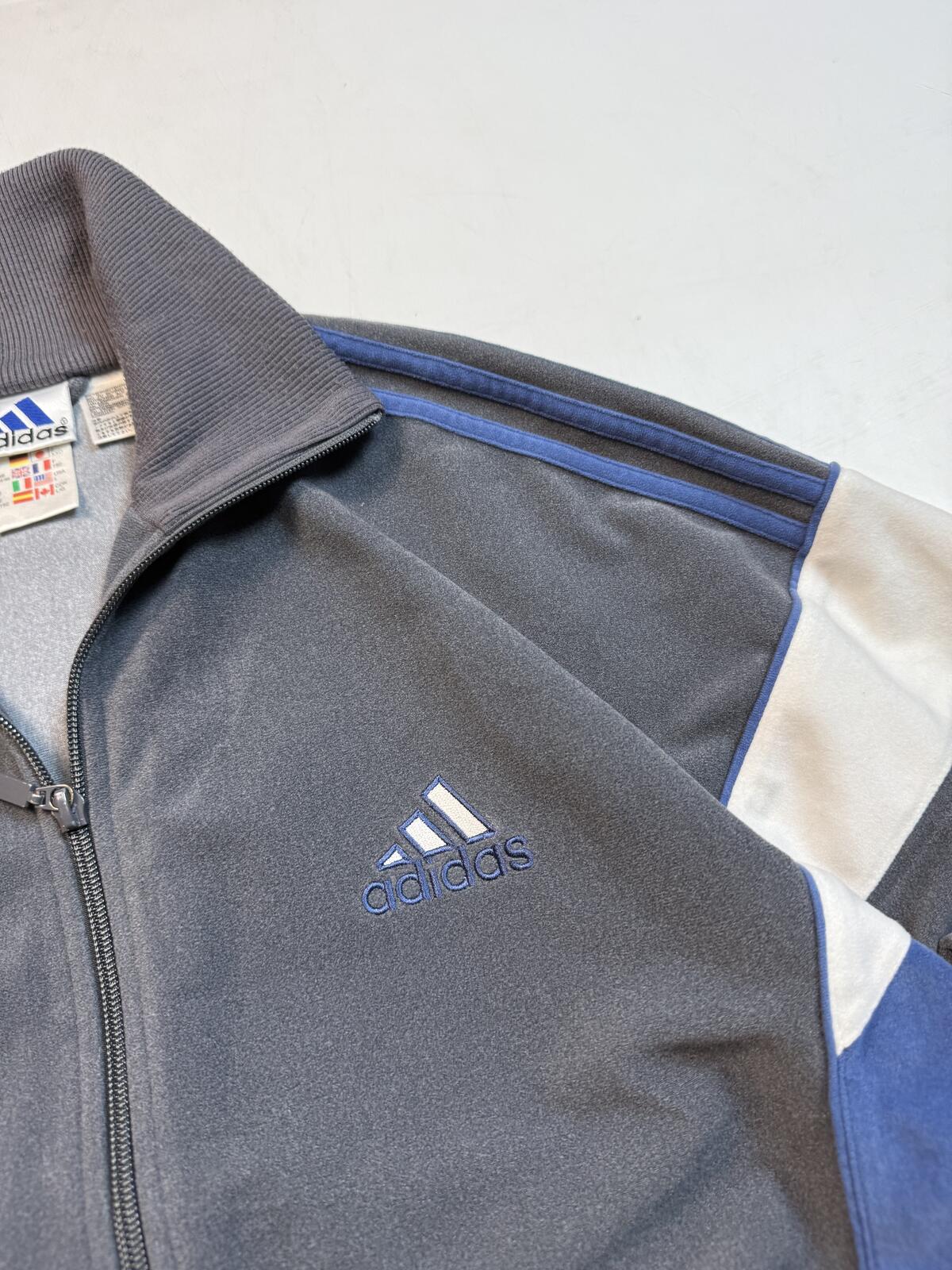 Vintage 90s adidas velour track top (L)