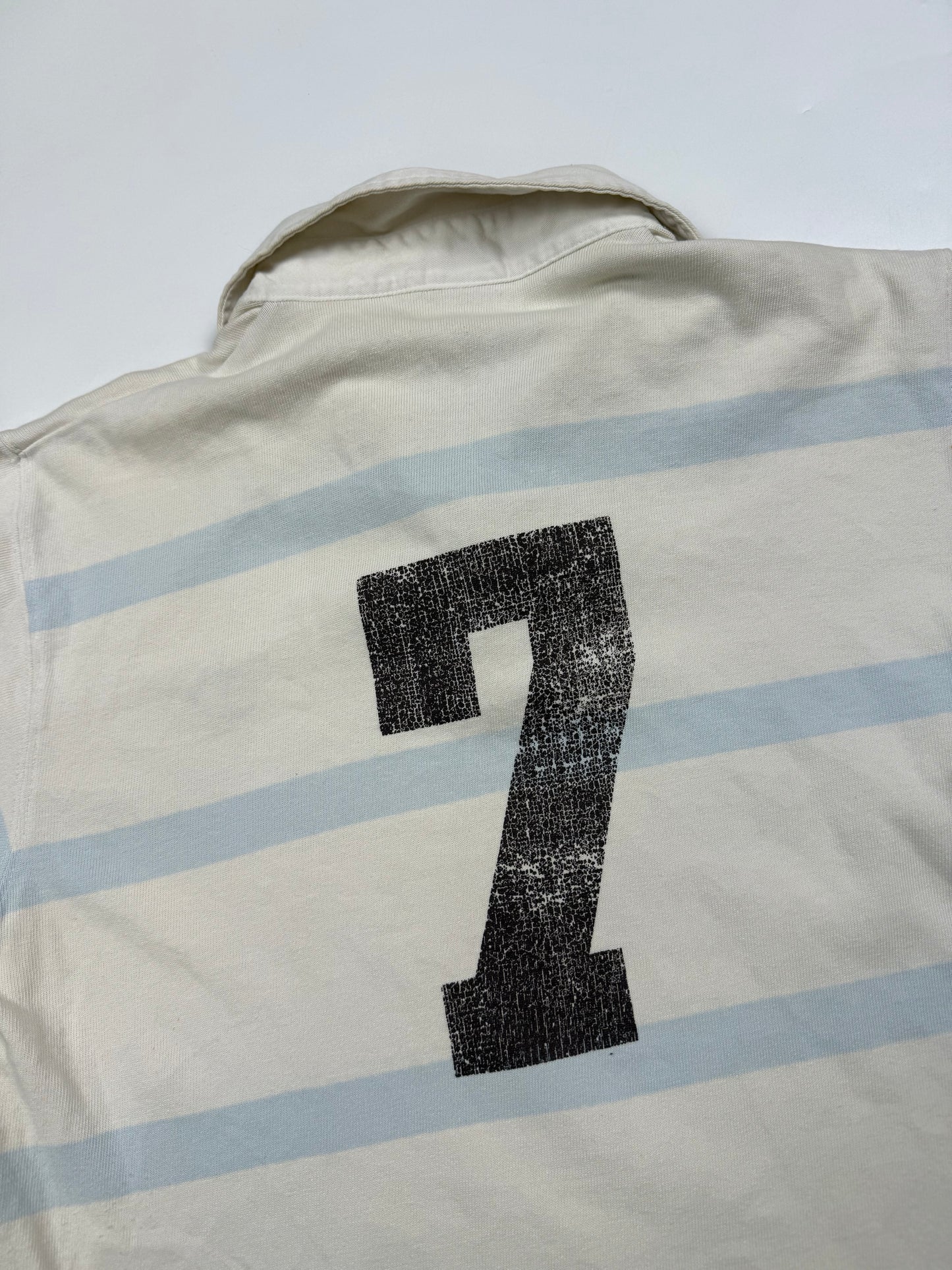 Vintage Nike athletic striped rugby polo shirt (S)