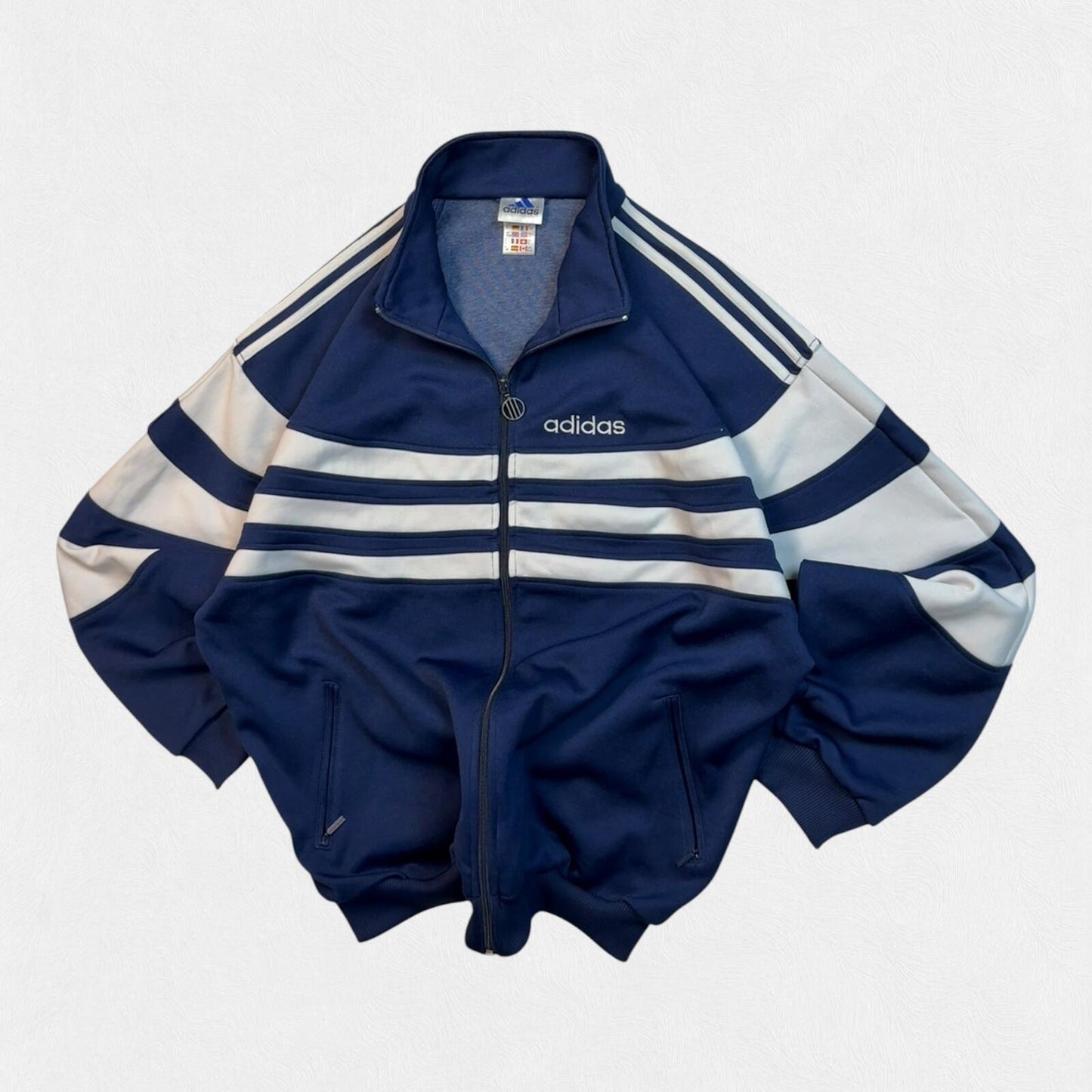 Vintage 90s adidas originals striped track jacket (XL)