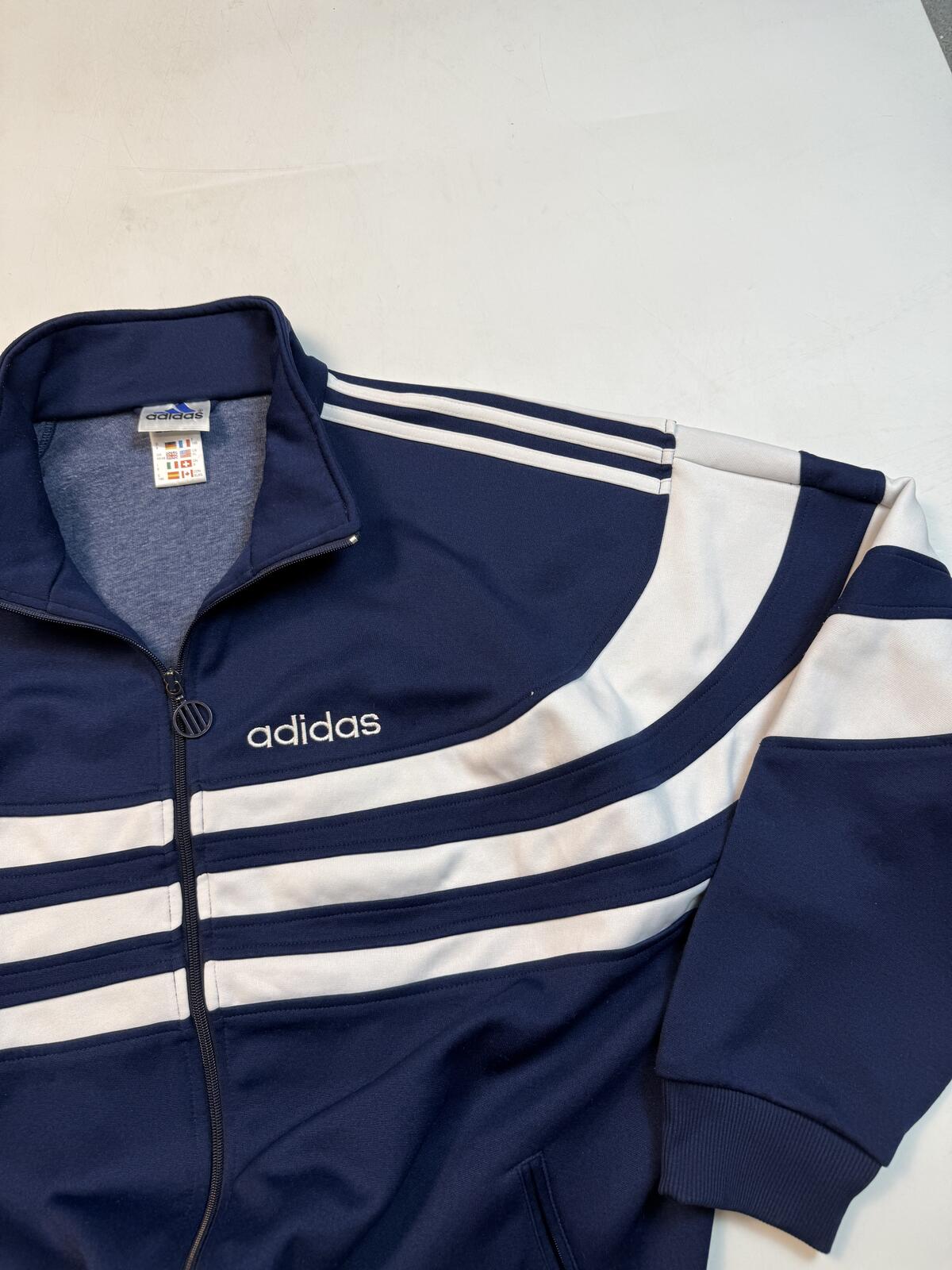 Vintage 90s adidas originals striped track jacket (XL)