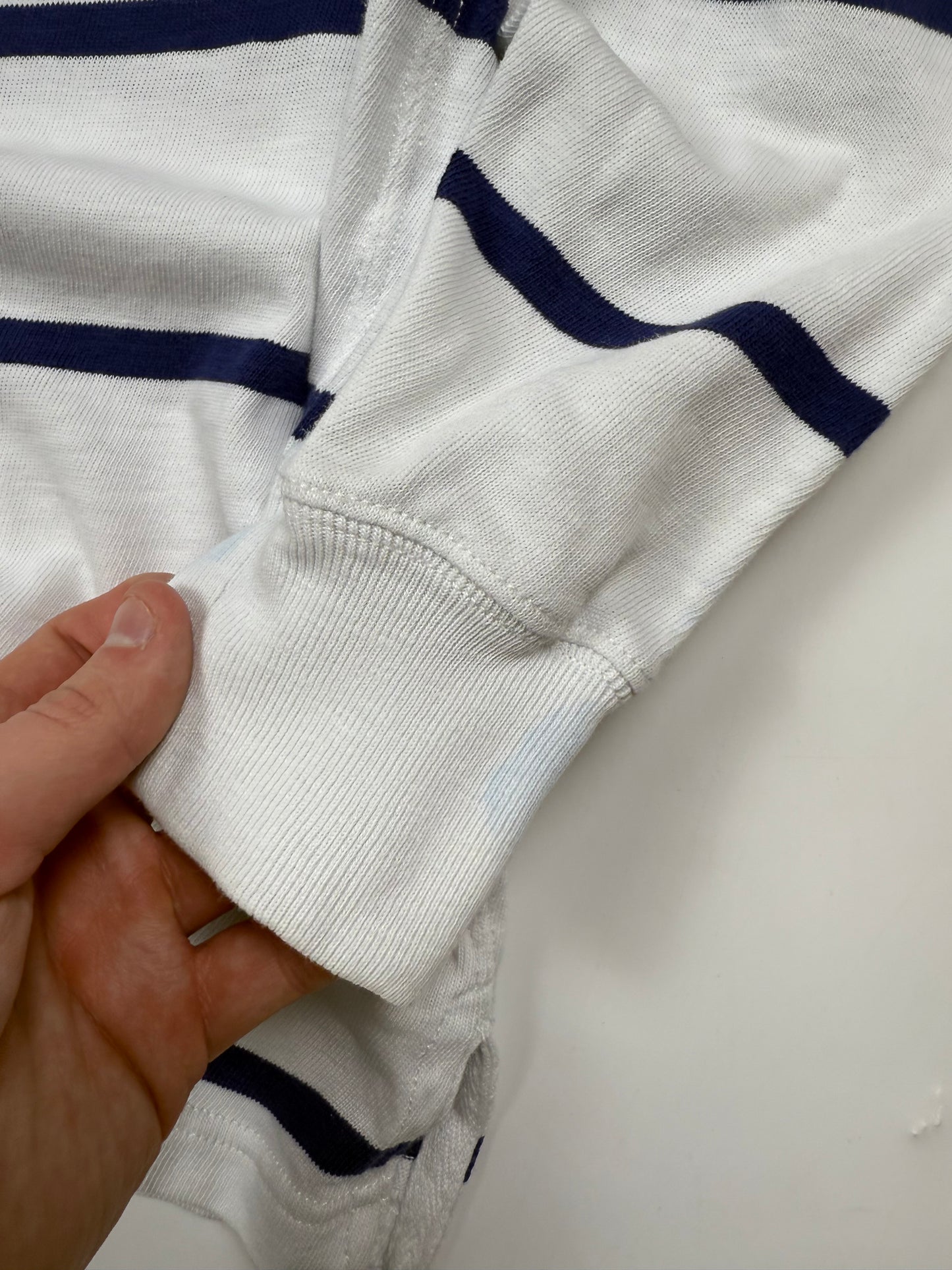 Vintage Polo Ralph Lauren striped rugby polo shirt (L)