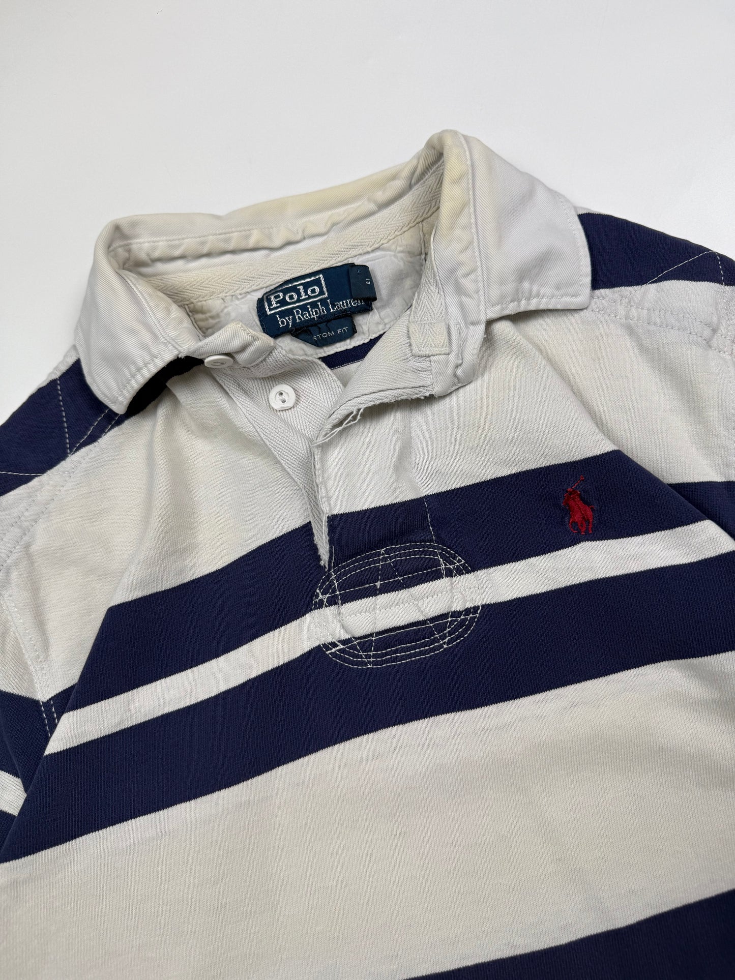 Vintage Polo Ralph Lauren striped rugby polo shirt (S)