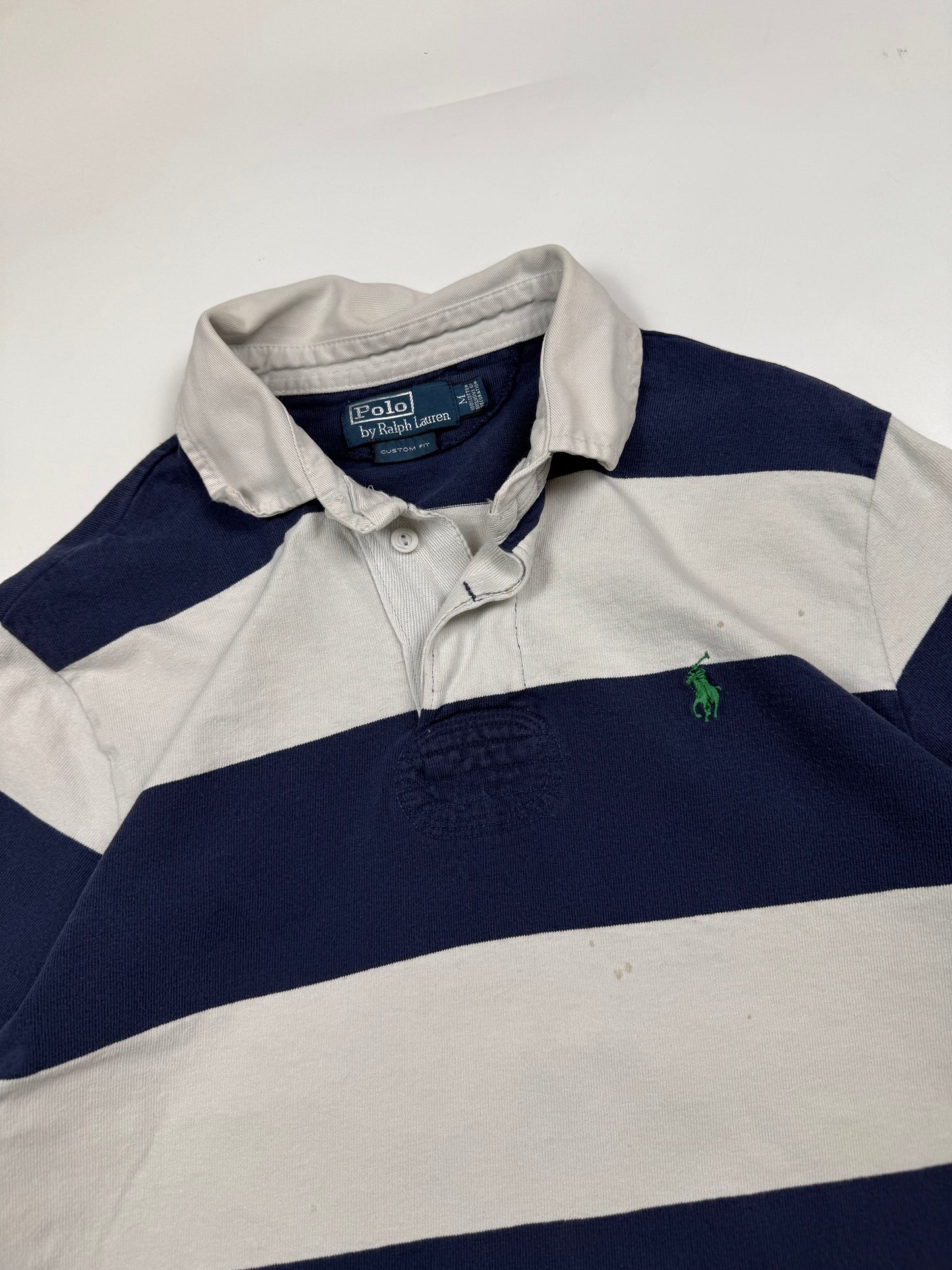 Vintage Polo Ralph Lauren striped rugby polo shirt (M)