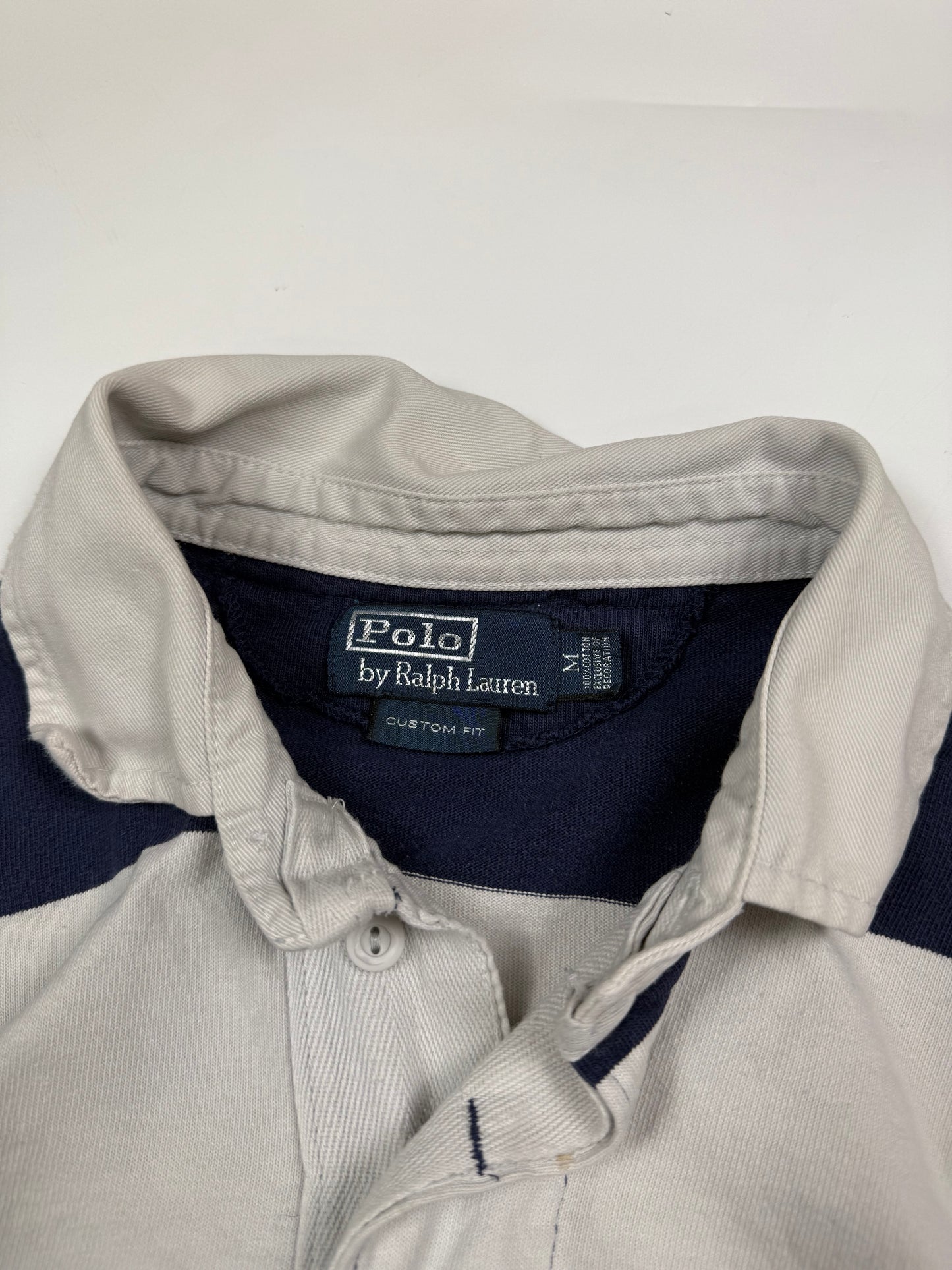 Vintage Polo Ralph Lauren striped rugby polo shirt (M)