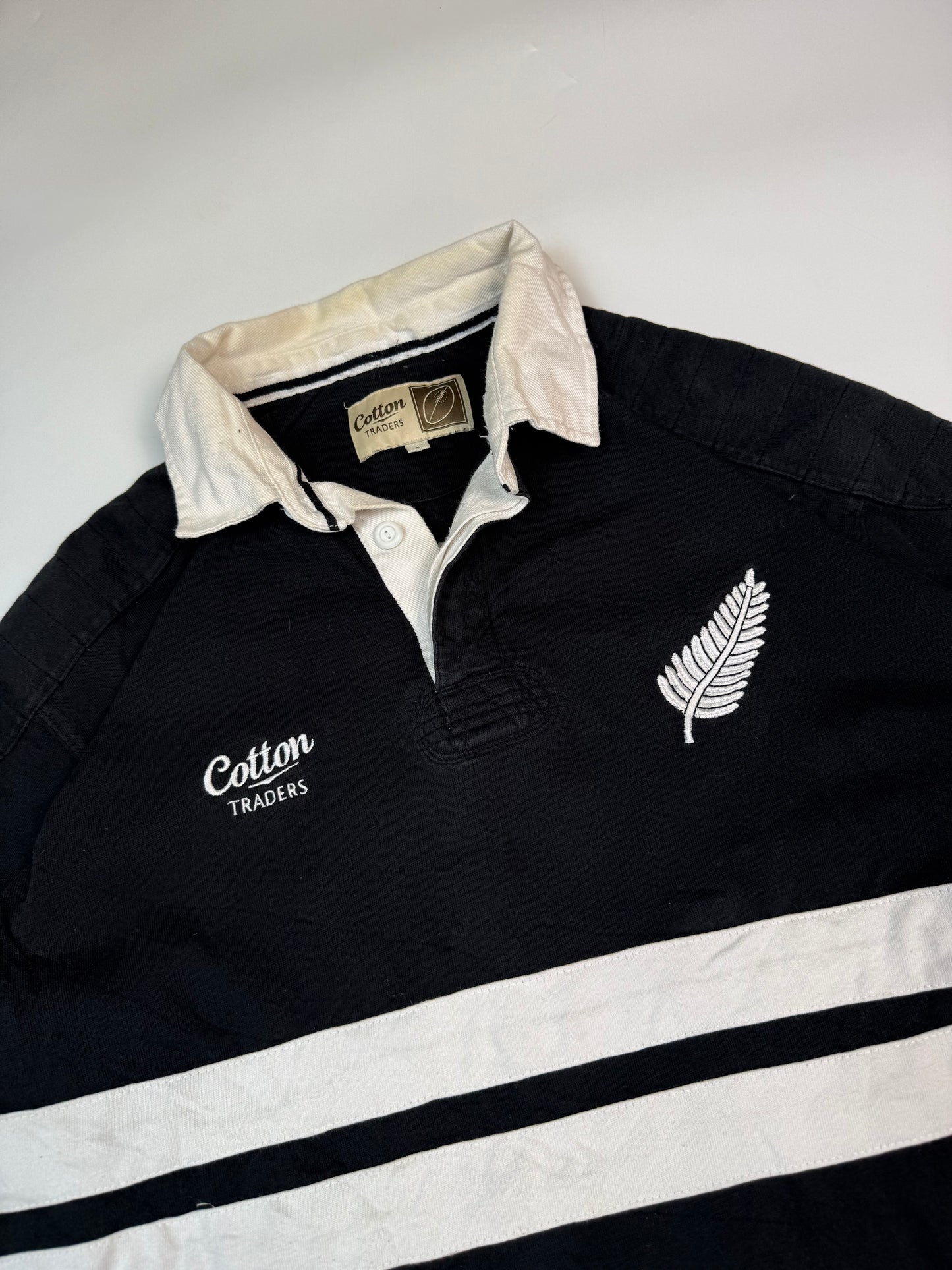 Vintage New Zealand all blacks Cotton Traders rugby shirt (L)