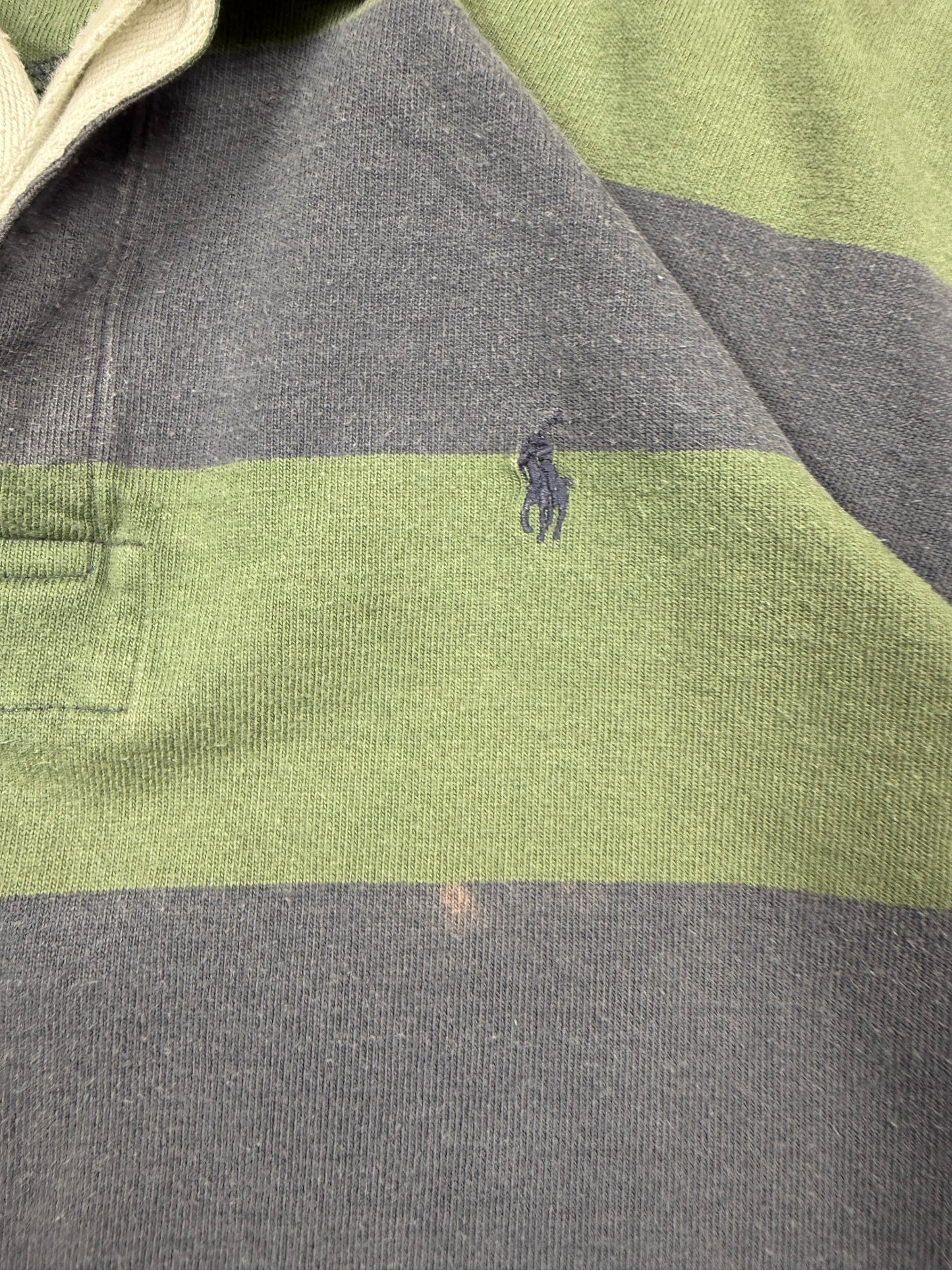 Vintage 90s Polo Ralph Lauren striped rugby polo shirt (L)