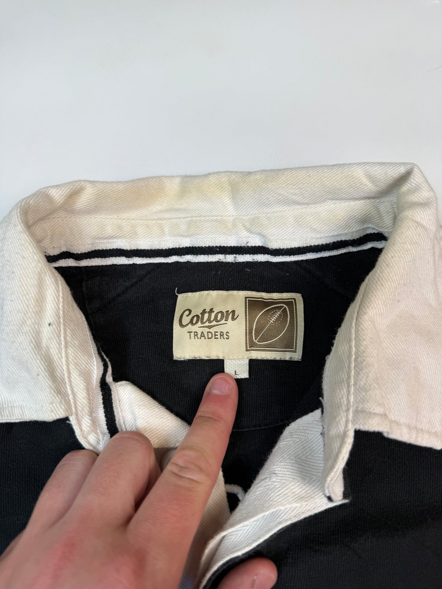 Vintage New Zealand all blacks Cotton Traders rugby shirt (L)