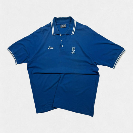 Vintage 90s Asics Italy olympics polo shirt (XXL)