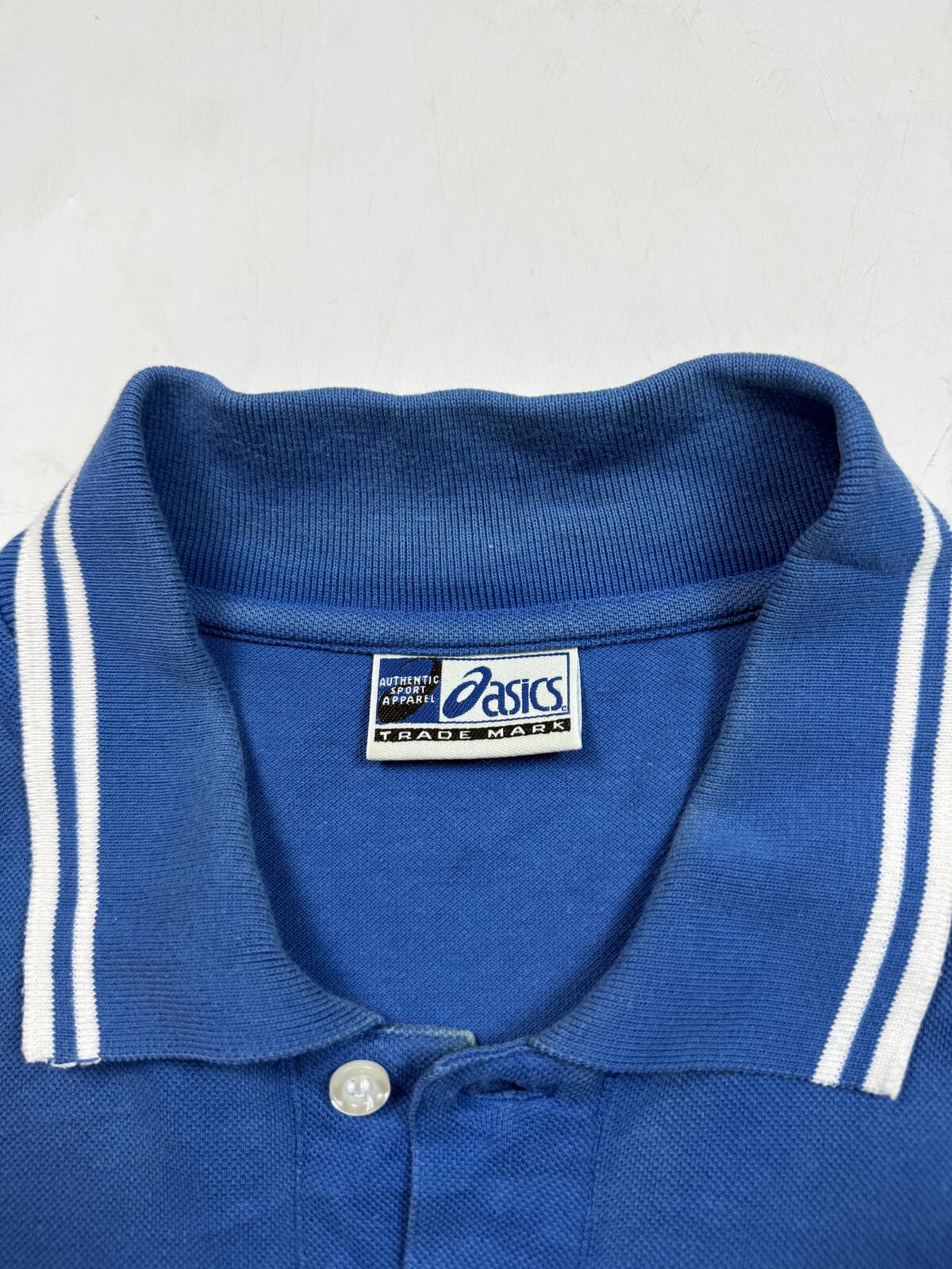 Vintage 90s Asics Italy olympics polo shirt (XXL)