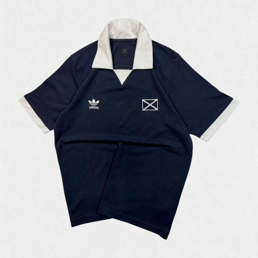 Vintage Scotland adidas originals football polo shirt (L)