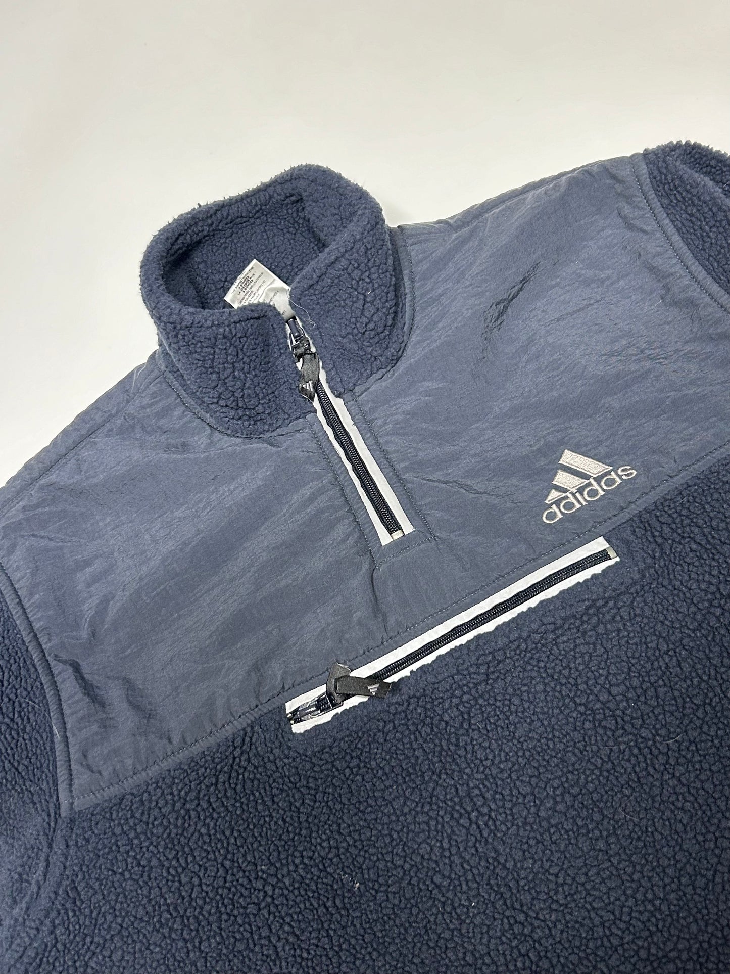 Vintage Adidas quarter zip sherpa fleece (M)