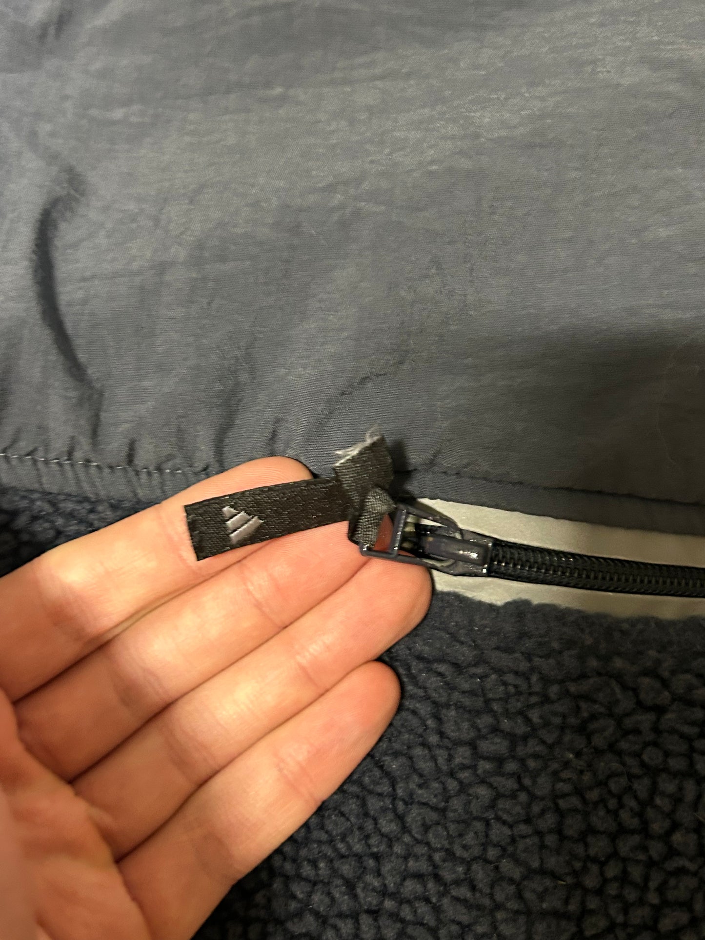 Vintage Adidas quarter zip sherpa fleece (M)