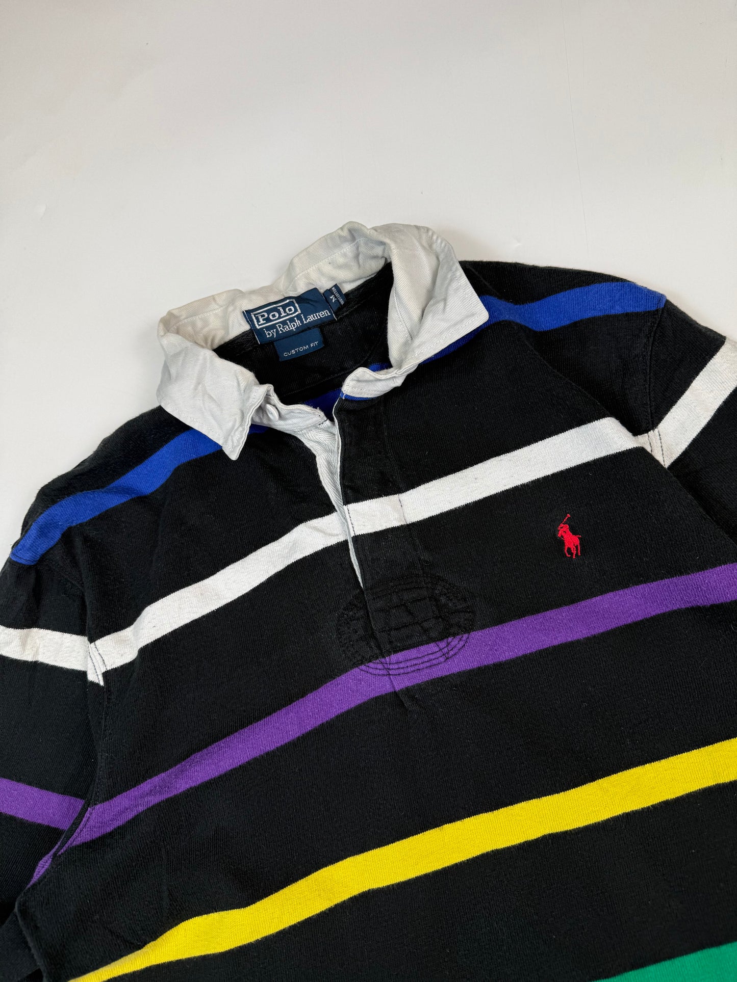 Vintage Polo Ralph Lauren striped rugby polo (M)