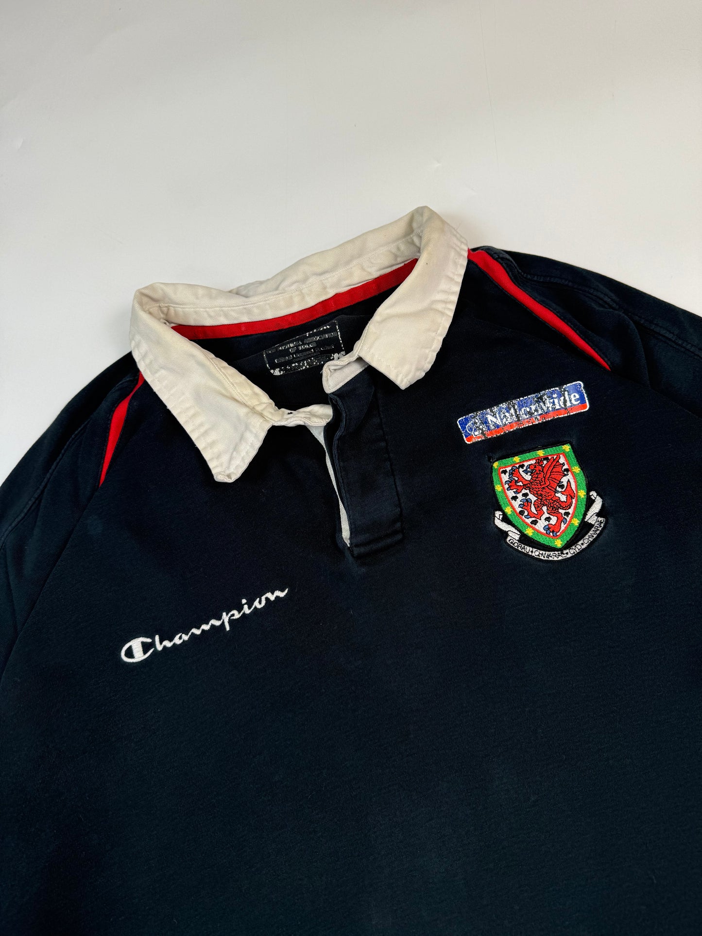 Vintage Wales 2008-10 Champion football polo shirt (XL)