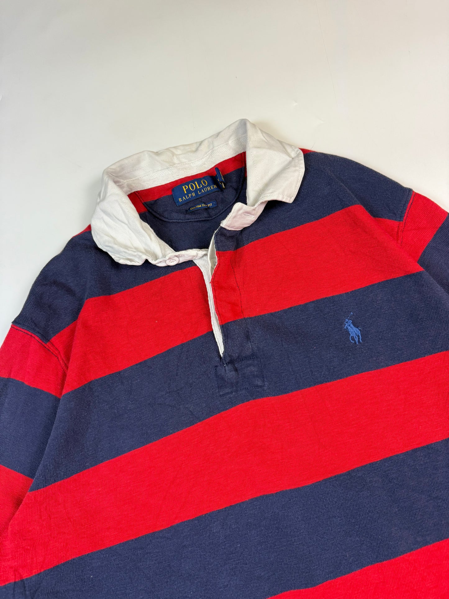 Polo Ralph Lauren striped rugby polo (L)
