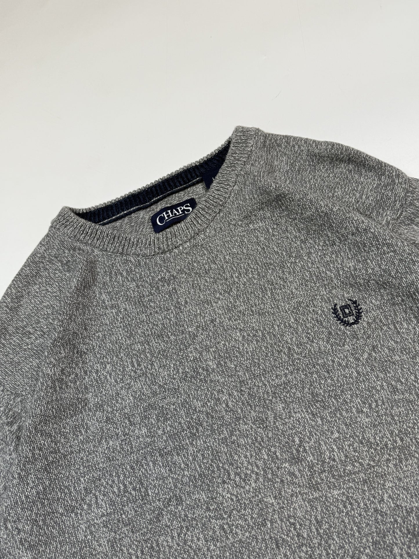 Chaps small logo knit sweater (L)